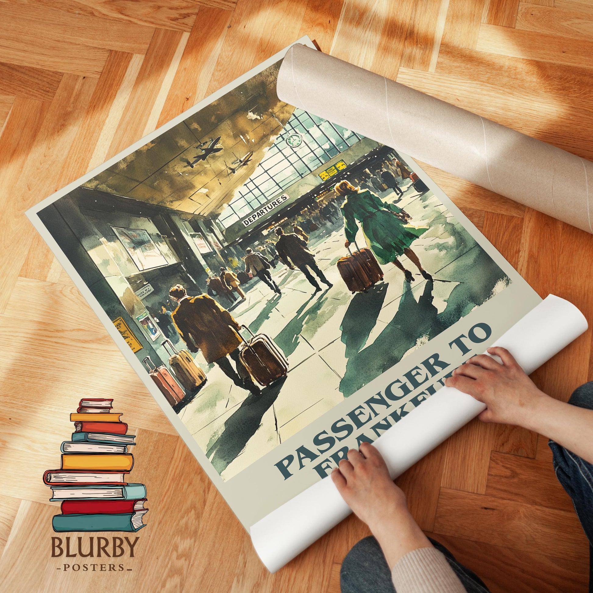 Passenger To Frankfurt by Agatha Christie | Book Poster | Literary Art Gift For Book Lover | Novel Inspired Wall Art | Free Delivery