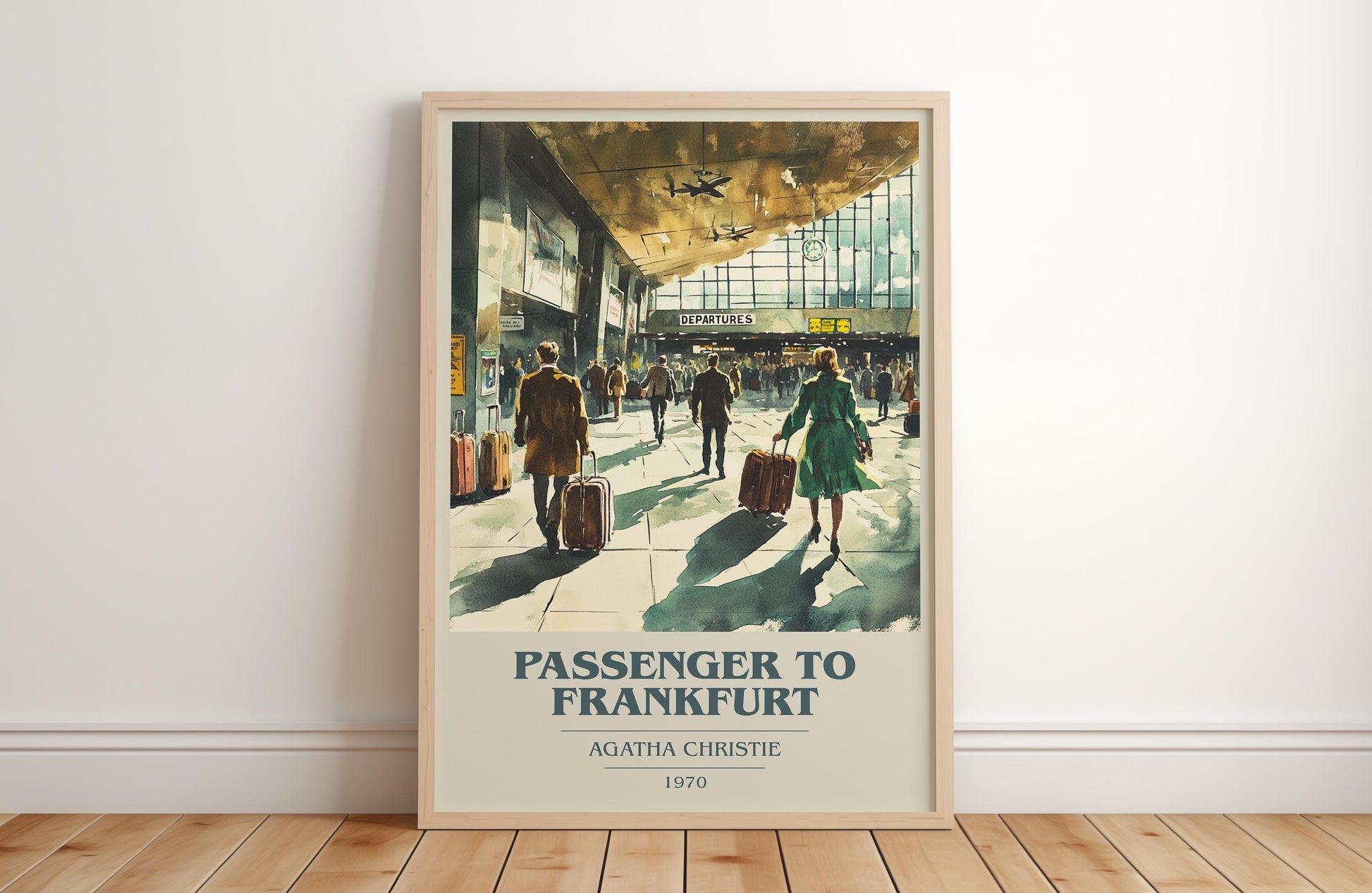 Passenger To Frankfurt by Agatha Christie | Book Poster | Literary Art Gift For Book Lover | Novel Inspired Wall Art | Free Delivery