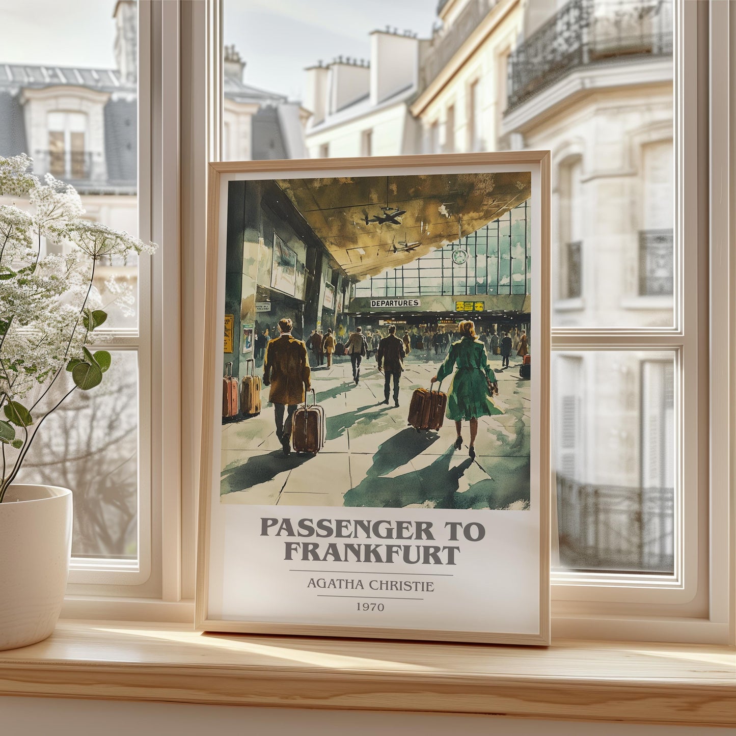 Passenger To Frankfurt by Agatha Christie | Book Poster | Literary Art Gift For Book Lover | Novel Inspired Wall Art | Free Delivery