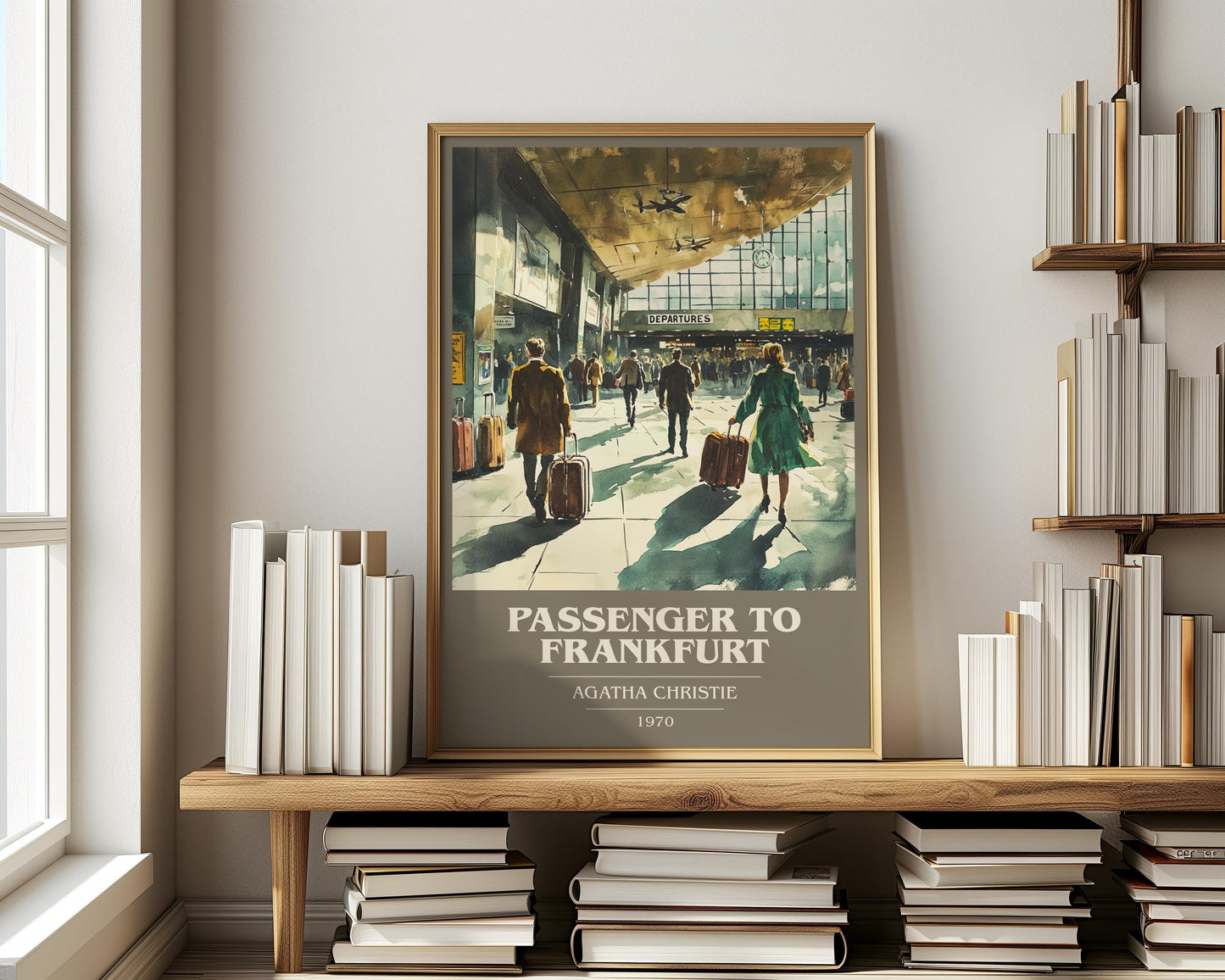 Passenger To Frankfurt by Agatha Christie | Book Poster | Literary Art Gift For Book Lover | Novel Inspired Wall Art | Free Delivery