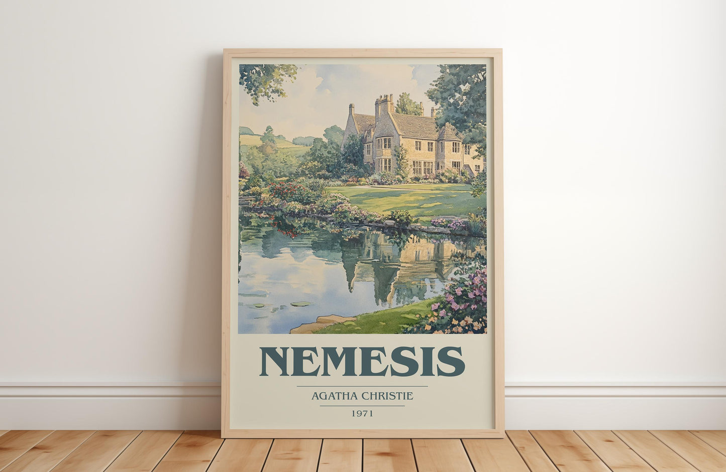 Nemesis by Agatha Christie | Book Poster | Literary Art Gift For Book Lover | Novel Inspired Wall Art | Free Delivery