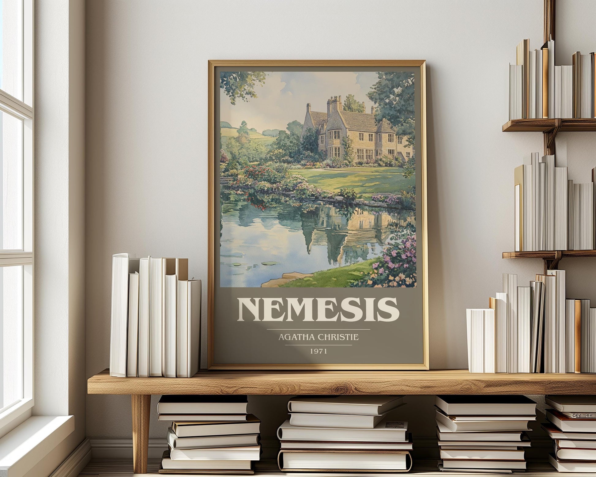 Nemesis by Agatha Christie | Book Poster | Literary Art Gift For Book Lover | Novel Inspired Wall Art | Free Delivery