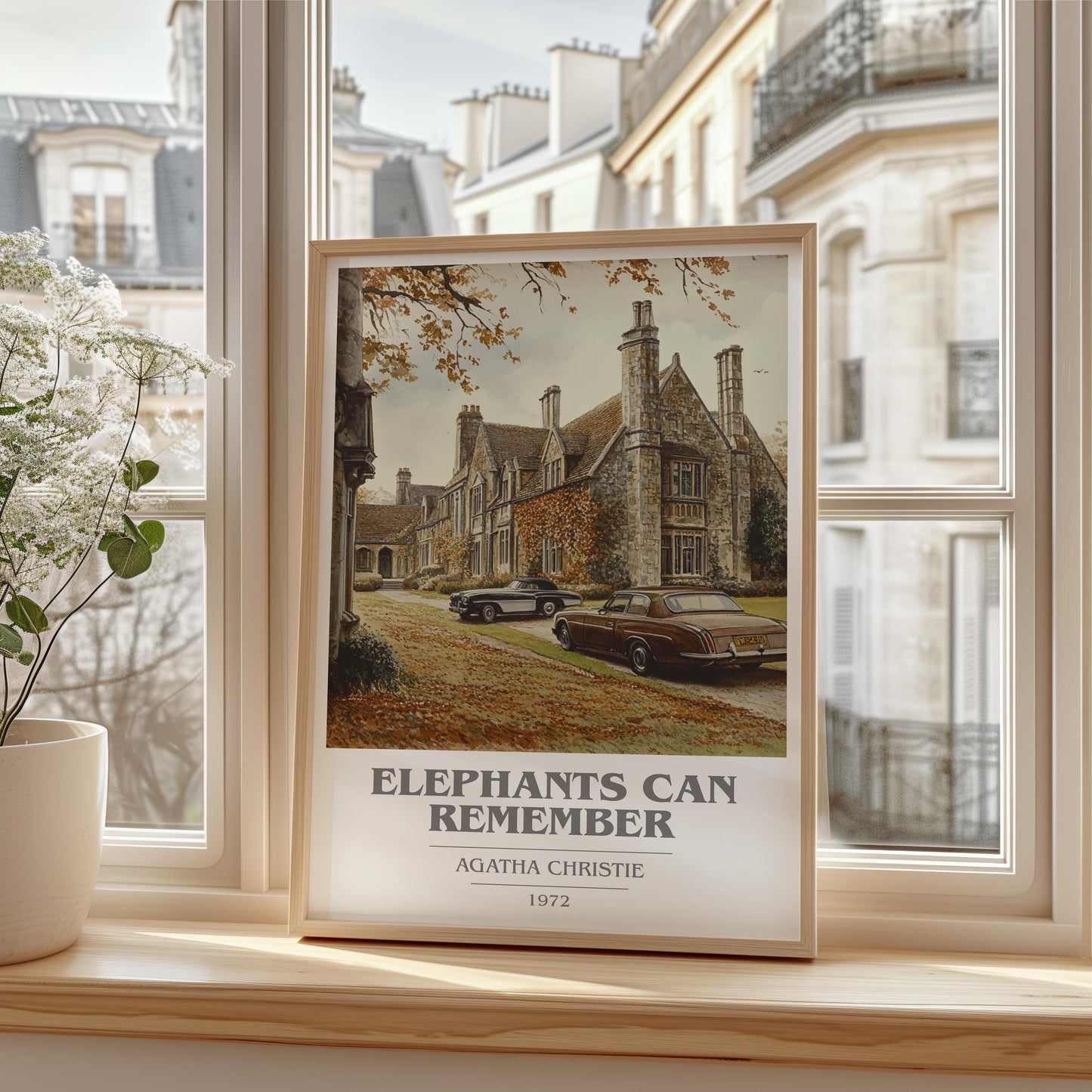 Elephants Can Remember by Agatha Christie | Book Poster | Literary Art Gift For Book Lover | Novel Inspired Wall Art | Free Delivery