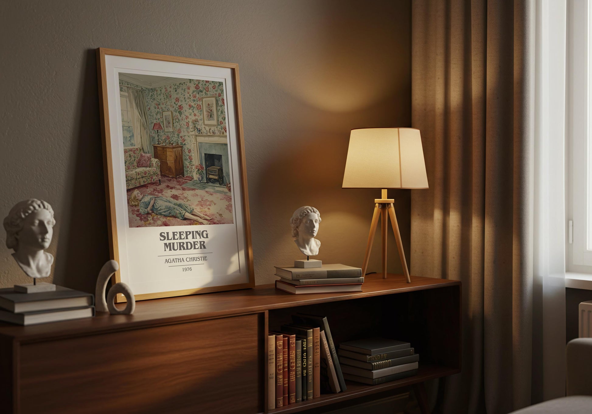 Sleeping Murder by Agatha Christie | Book Poster | Literary Art Gift For Book Lover | Novel Inspired Wall Art | Free Delivery