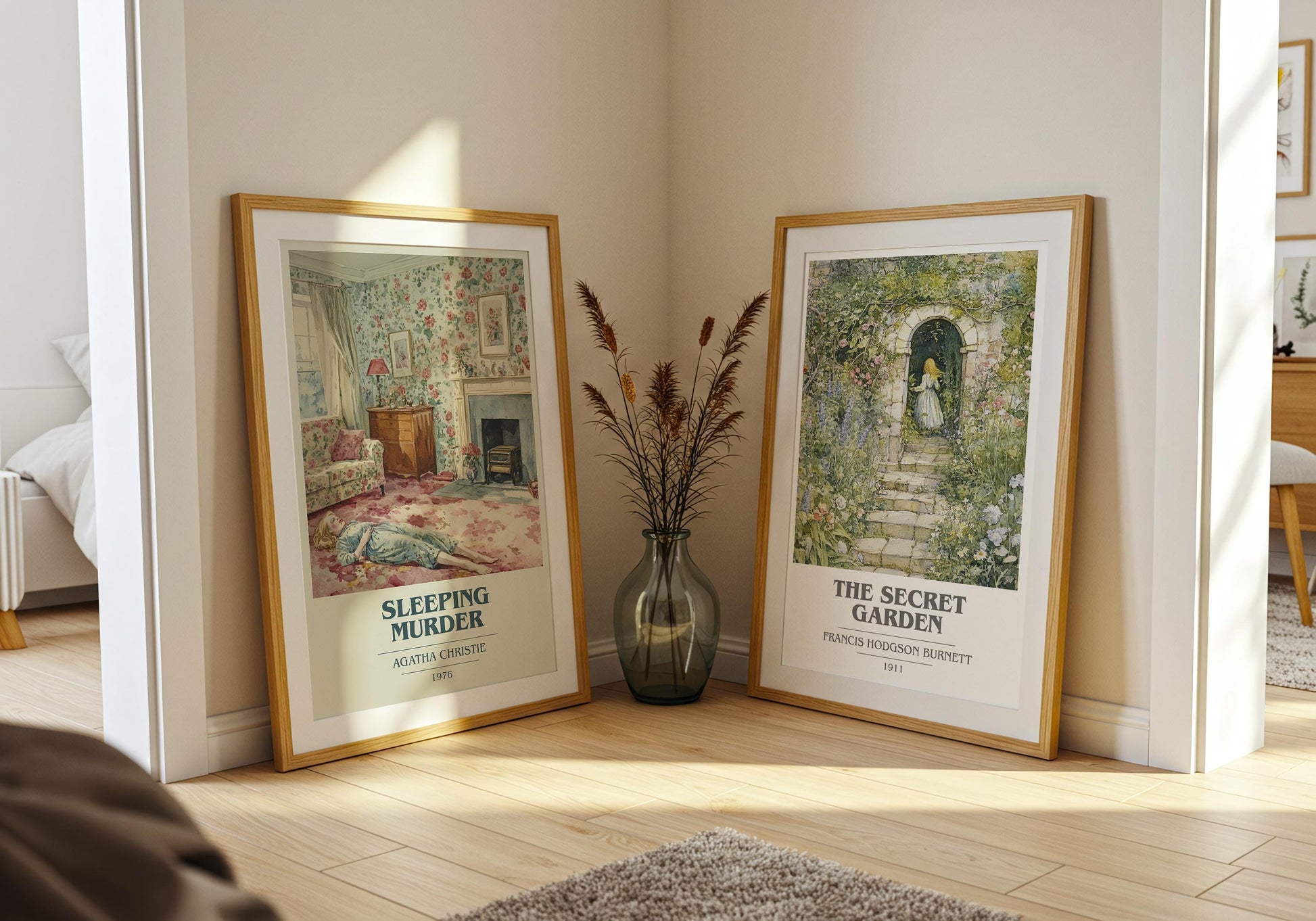 Sleeping Murder by Agatha Christie | Book Poster | Literary Art Gift For Book Lover | Novel Inspired Wall Art | Free Delivery