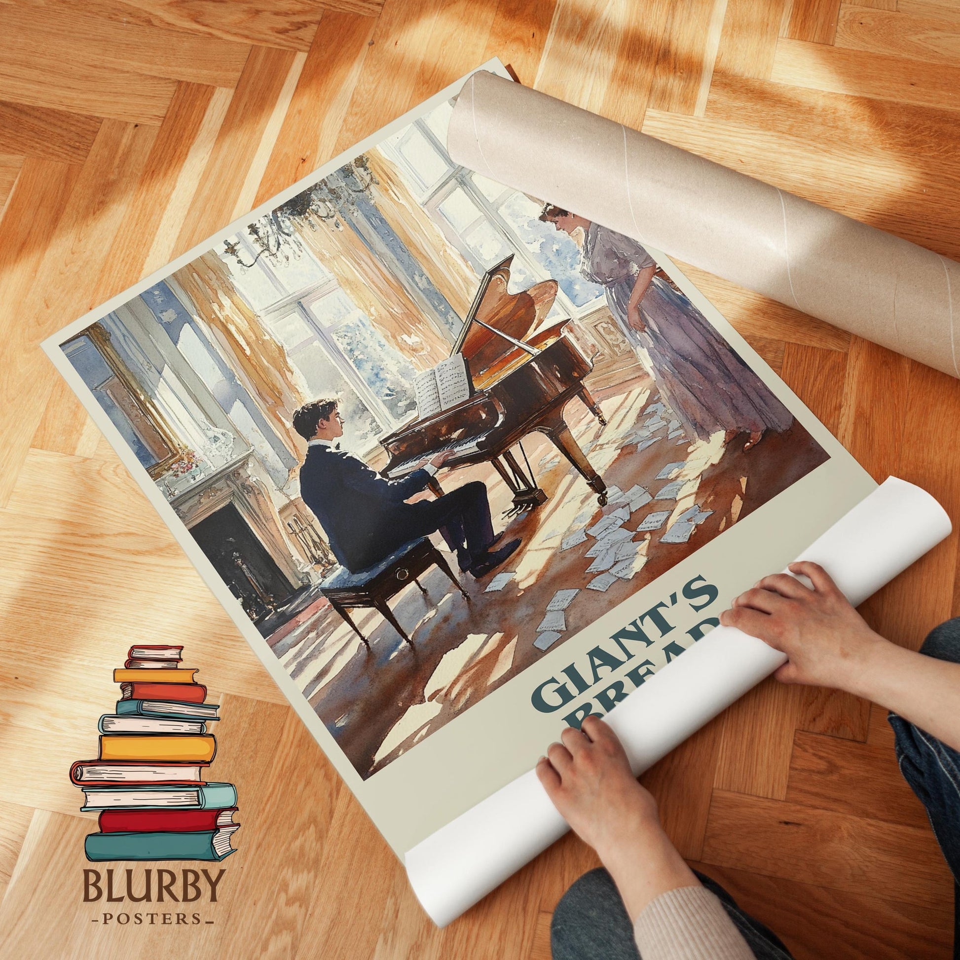 Giant’s Bread book poster packaging – museum-quality print rolled in protective tube