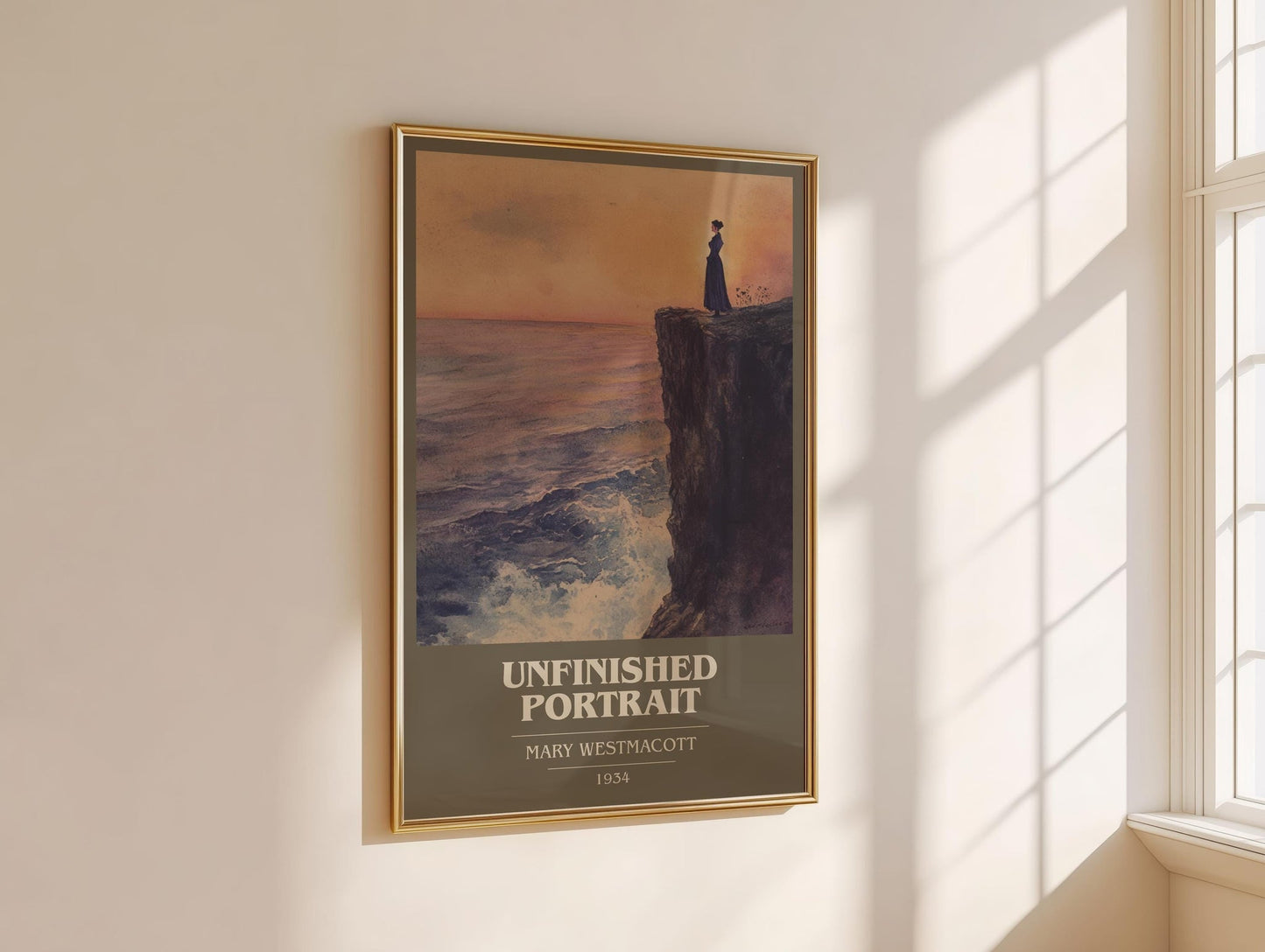 Unfinished Portrait book cover book poster framed on wall – romance wall art