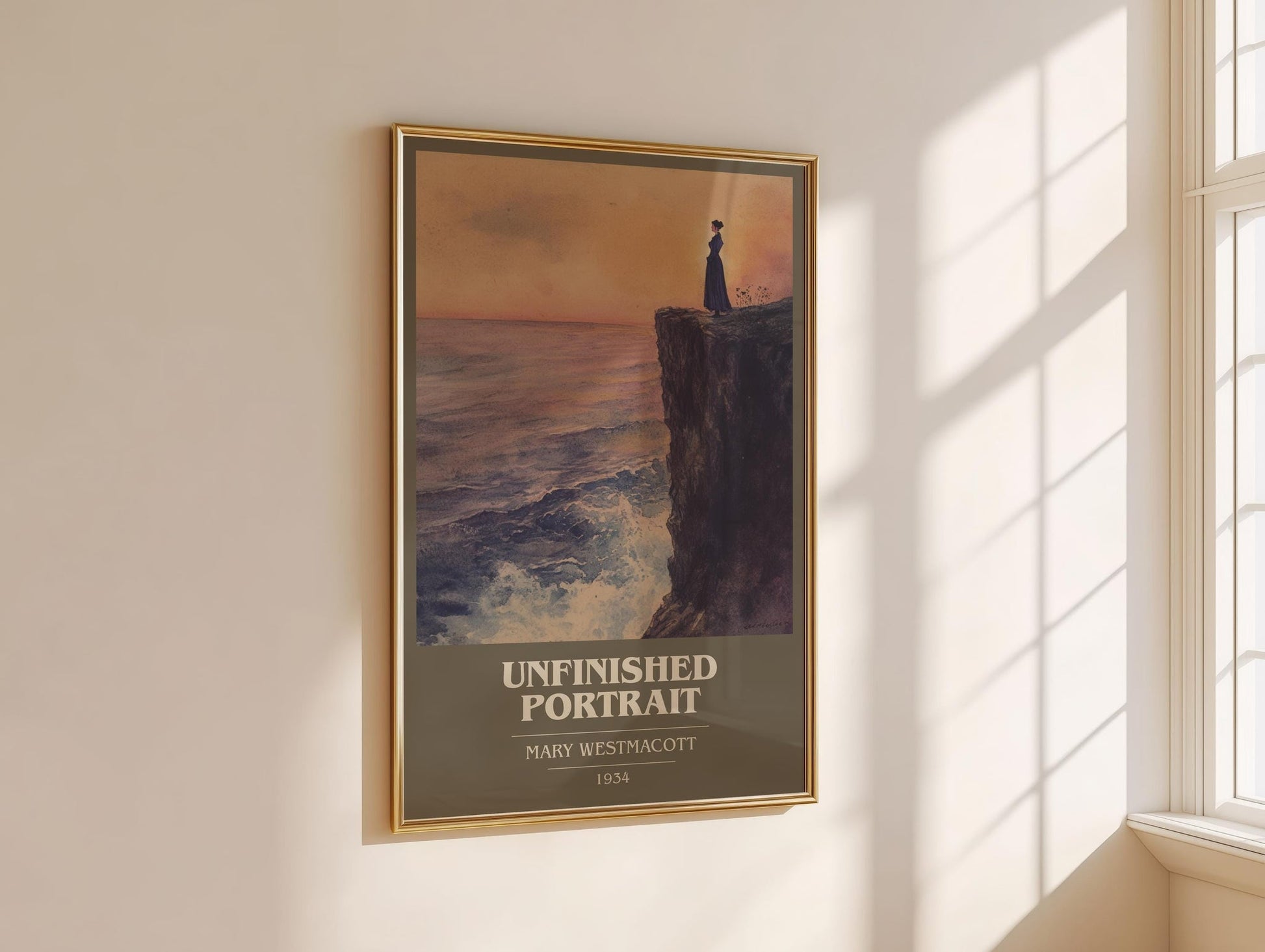 Unfinished Portrait book cover book poster framed on wall – romance wall art
