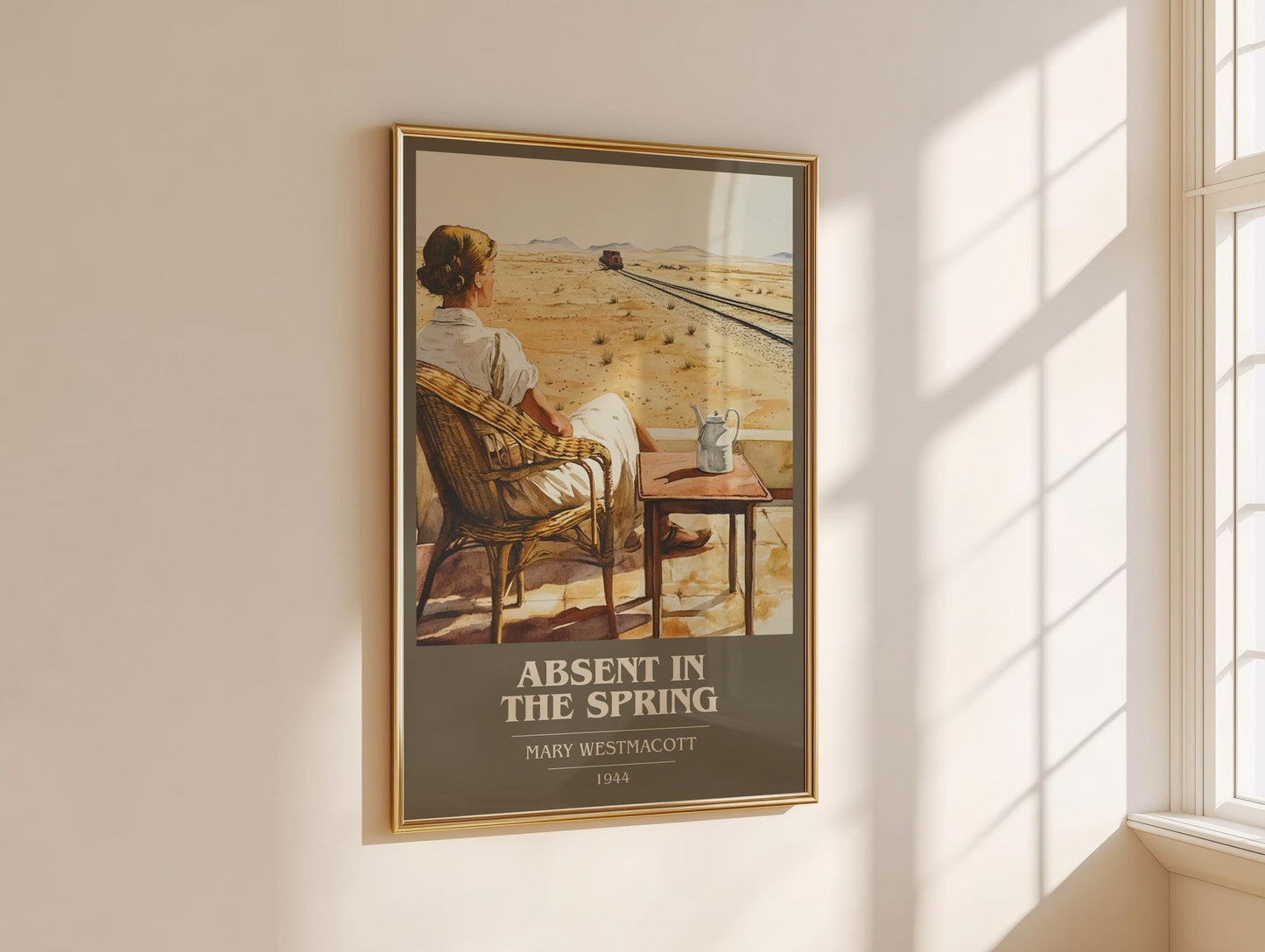 Absent In The Spring book cover book poster framed on wall – romance wall art