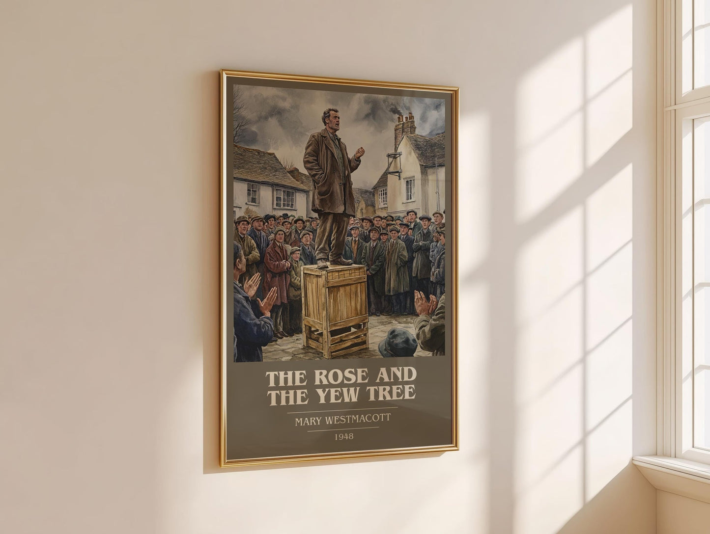 The Rose And The Yew Tree book cover book poster framed on wall – romance wall art