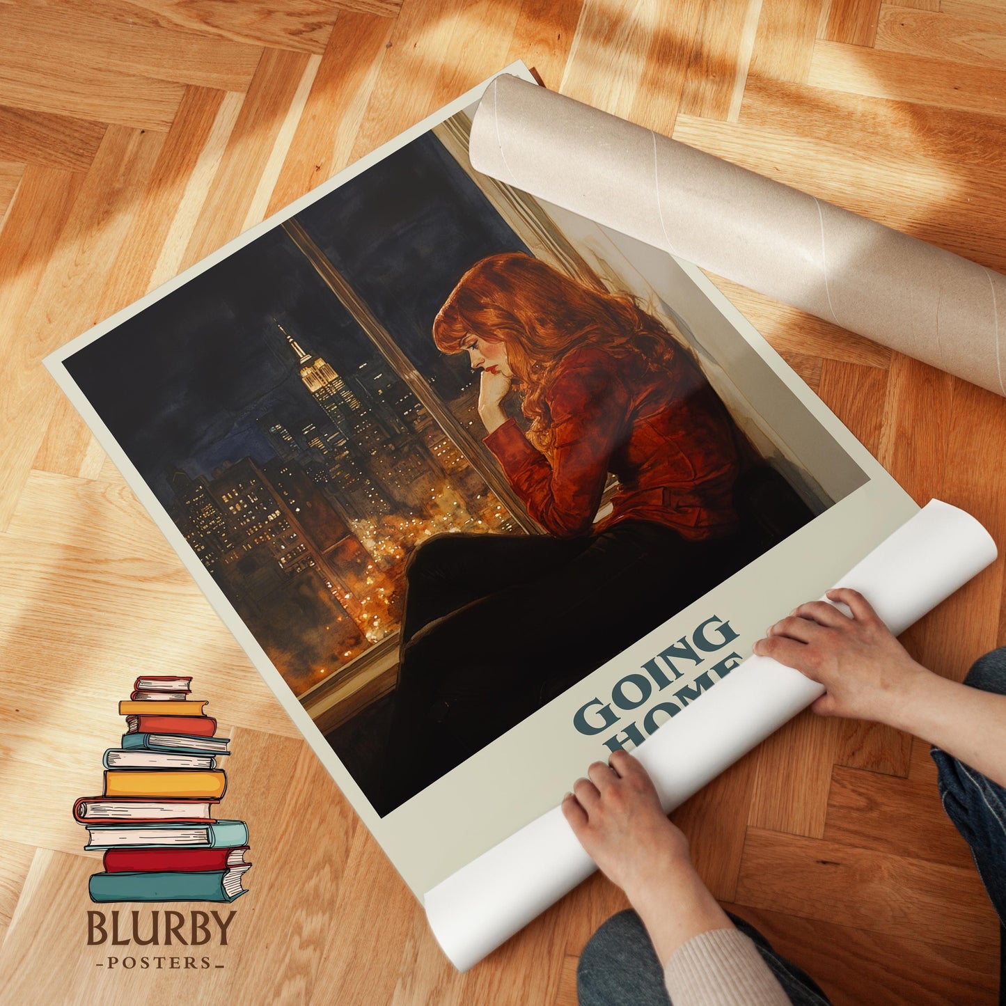 Going Home book poster packaging – museum-quality print rolled in protective tube