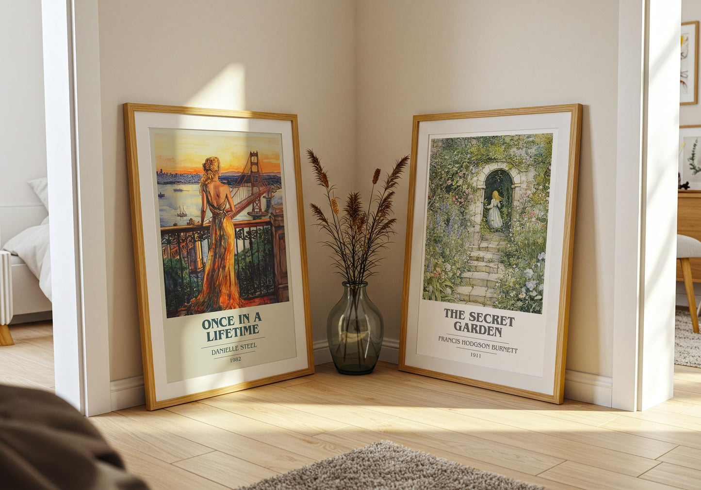 Once in a Lifetime book cover poster paired in gallery wall – literary art prints