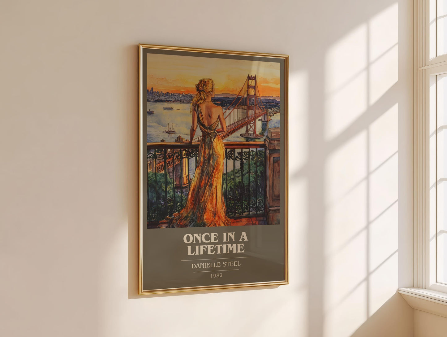 Once in a Lifetime book cover book poster framed on wall – romance wall art