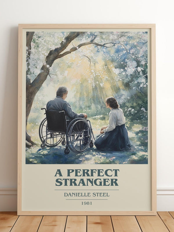A Perfect Stranger book cover poster colour and style options – Danielle Steel book art