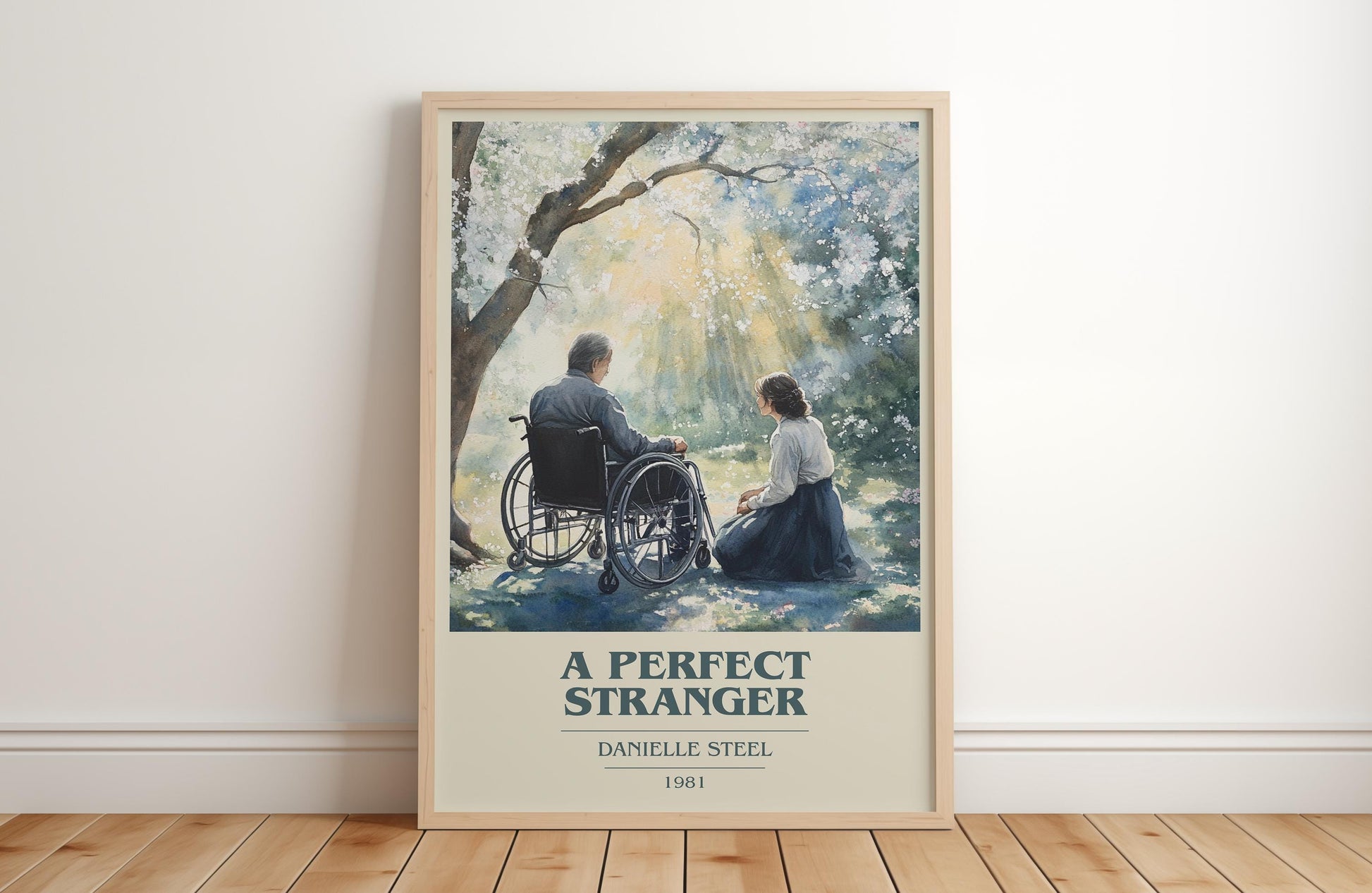 A Perfect Stranger book cover poster colour and style options – Danielle Steel book art