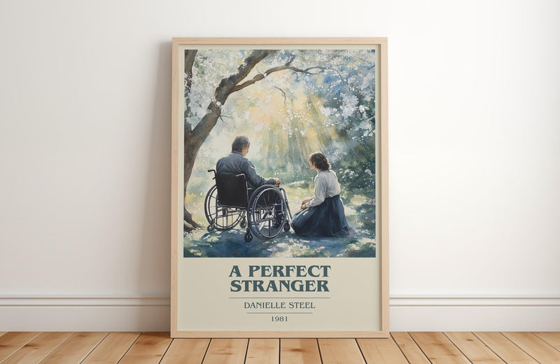 A Perfect Stranger book cover poster colour and style options – Danielle Steel book art