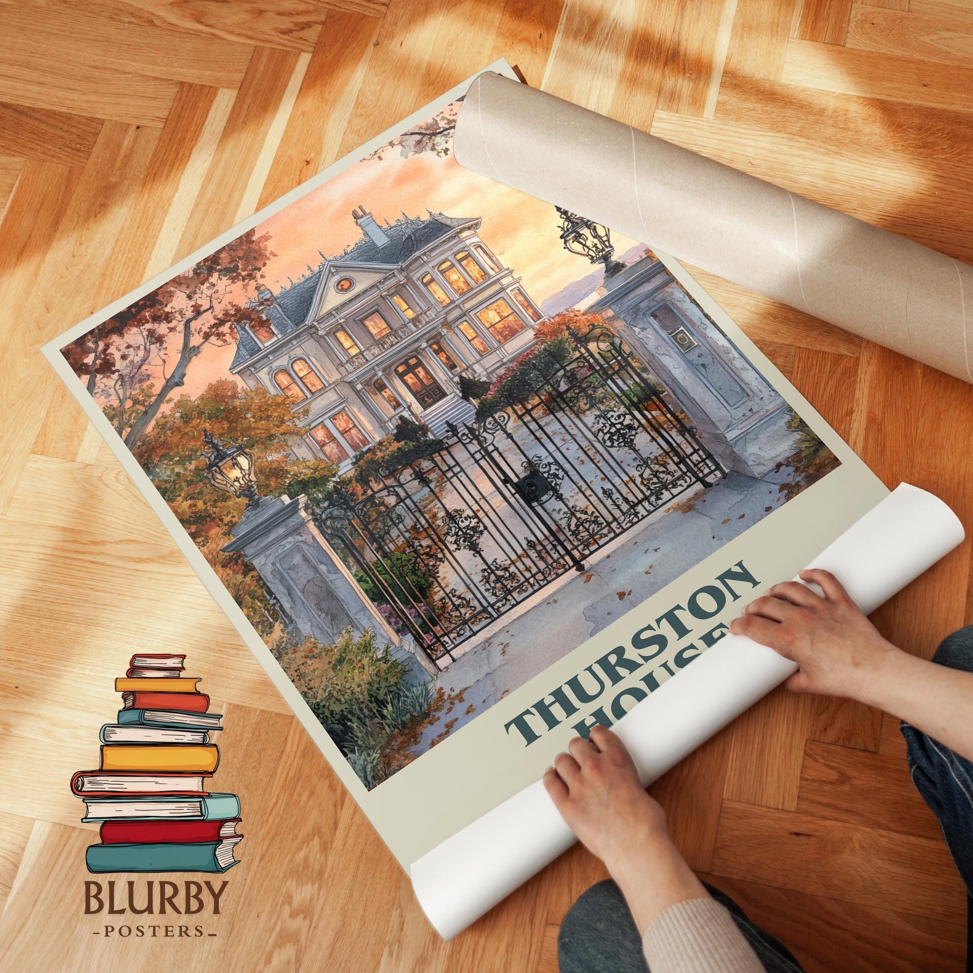 Thurston House book poster packaging – museum-quality print rolled in protective tube