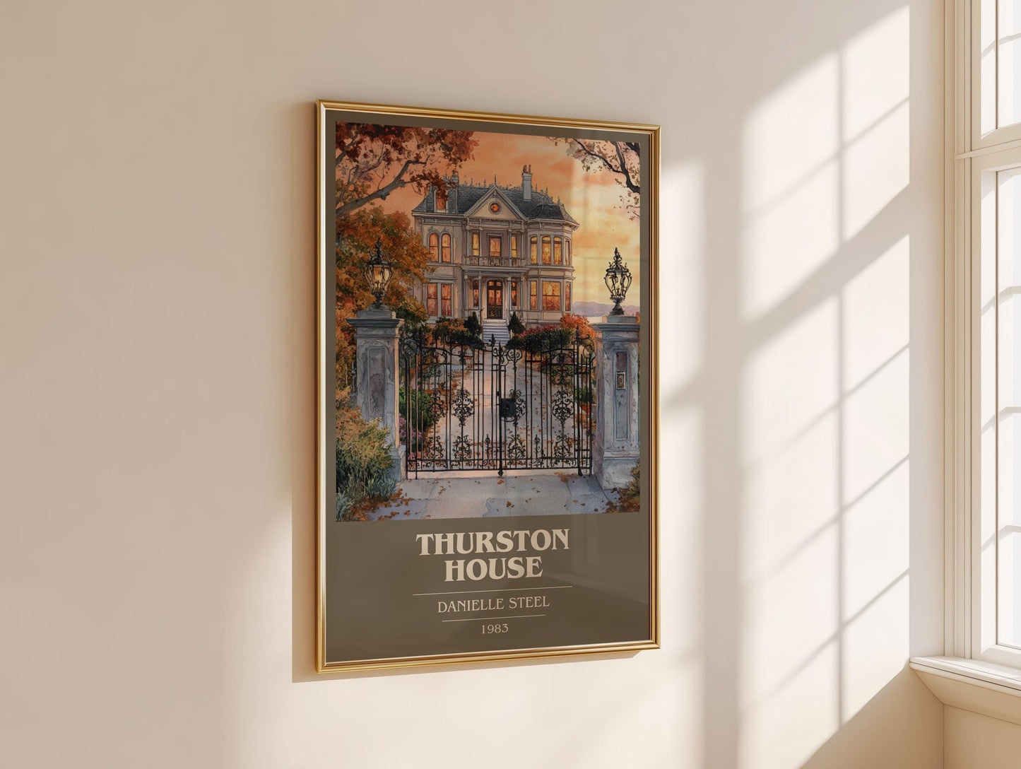 Thurston House book cover book poster framed on wall – romance wall art