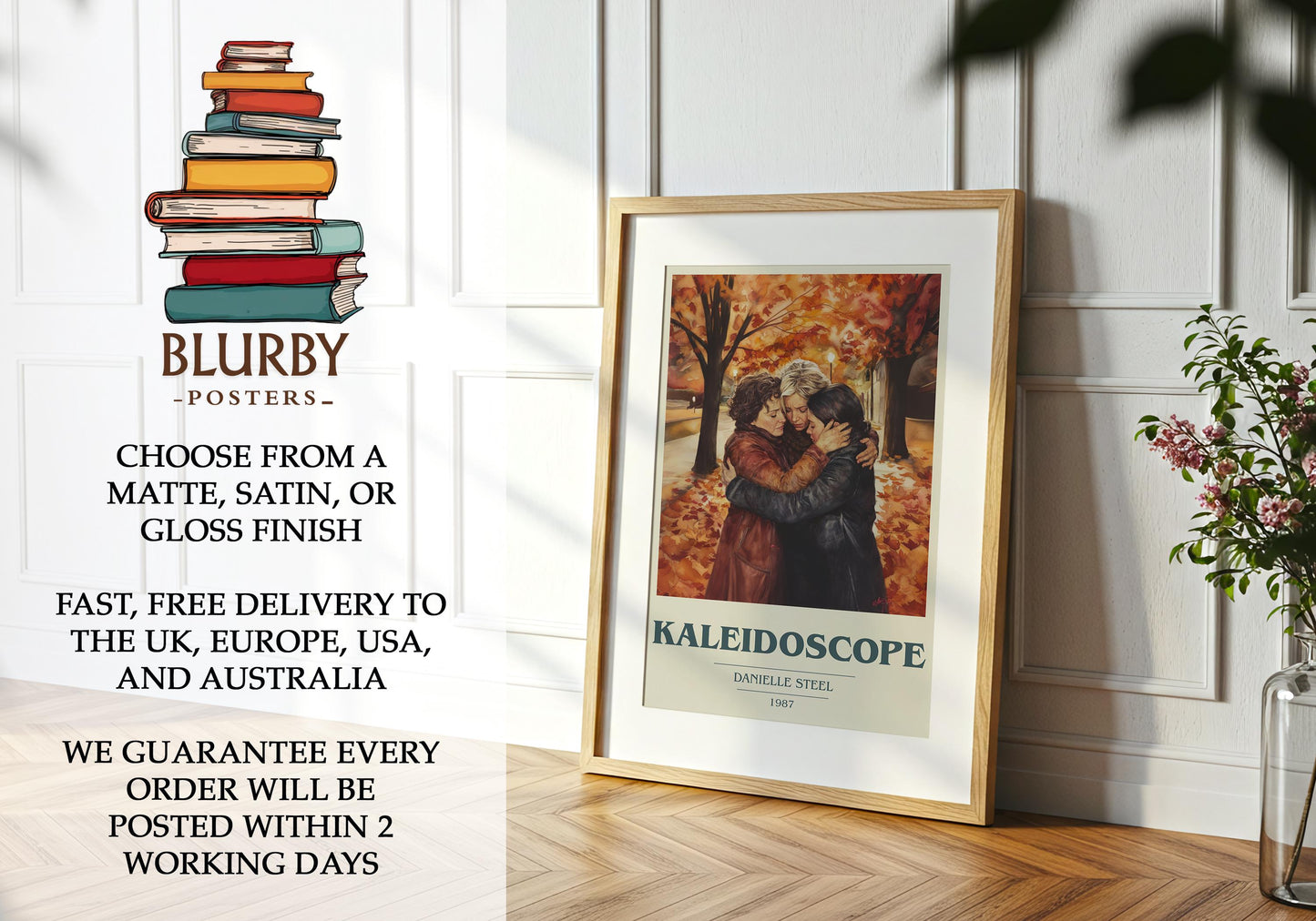 Kaleidoscope book poster packaging – museum-quality print rolled in protective tube