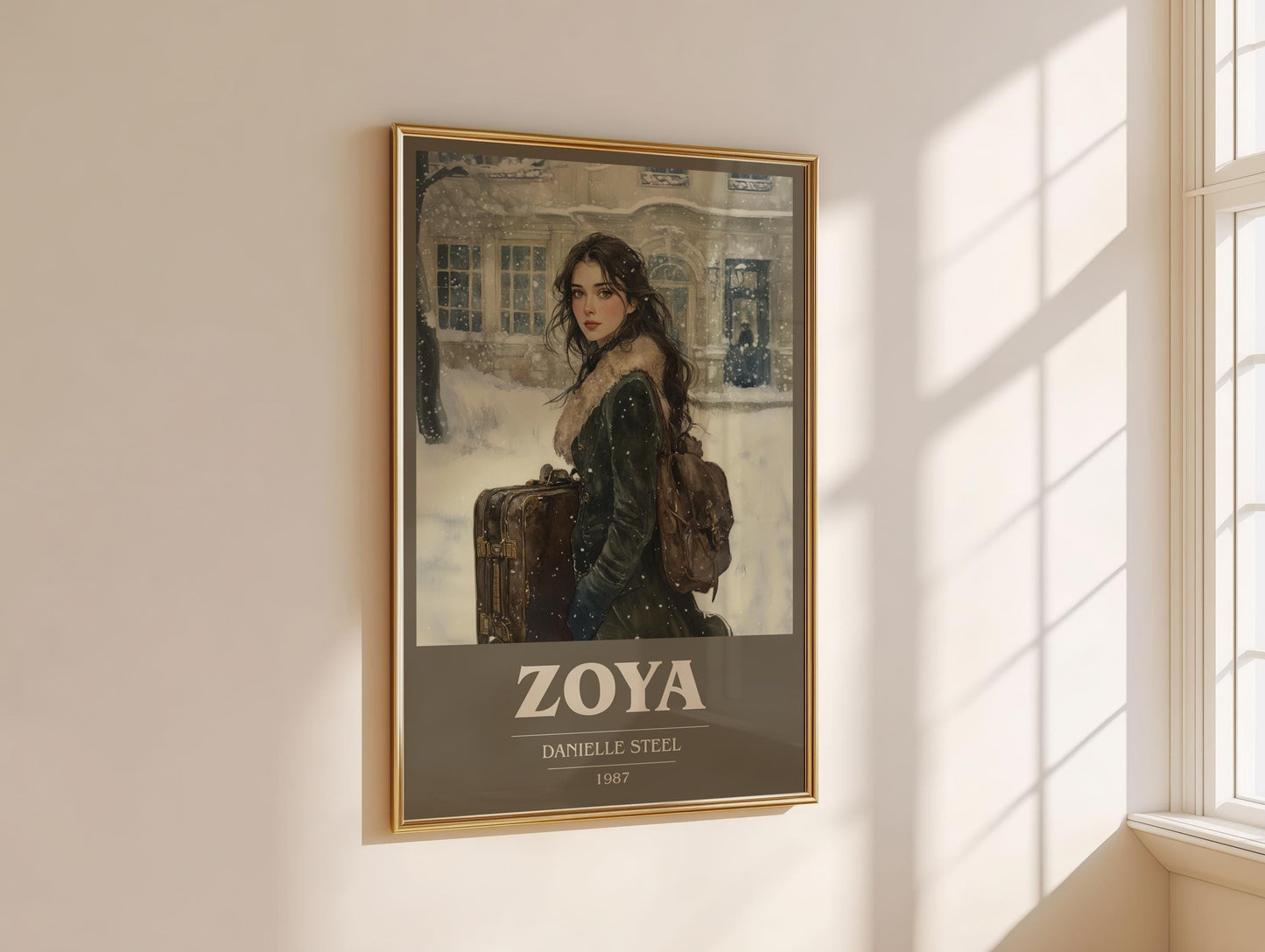 Zoya book cover book poster framed on wall – historical fiction wall art