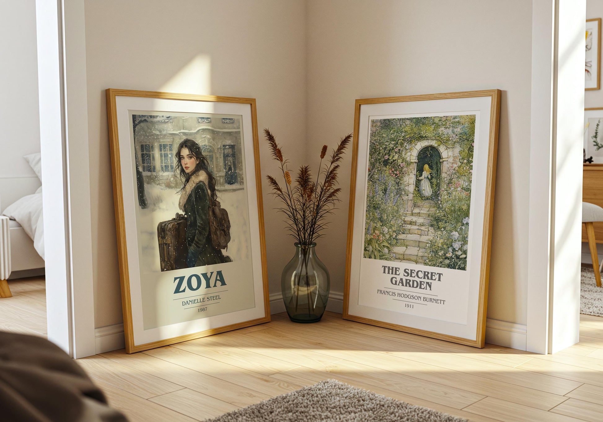 Zoya book cover poster paired in gallery wall – literary art prints