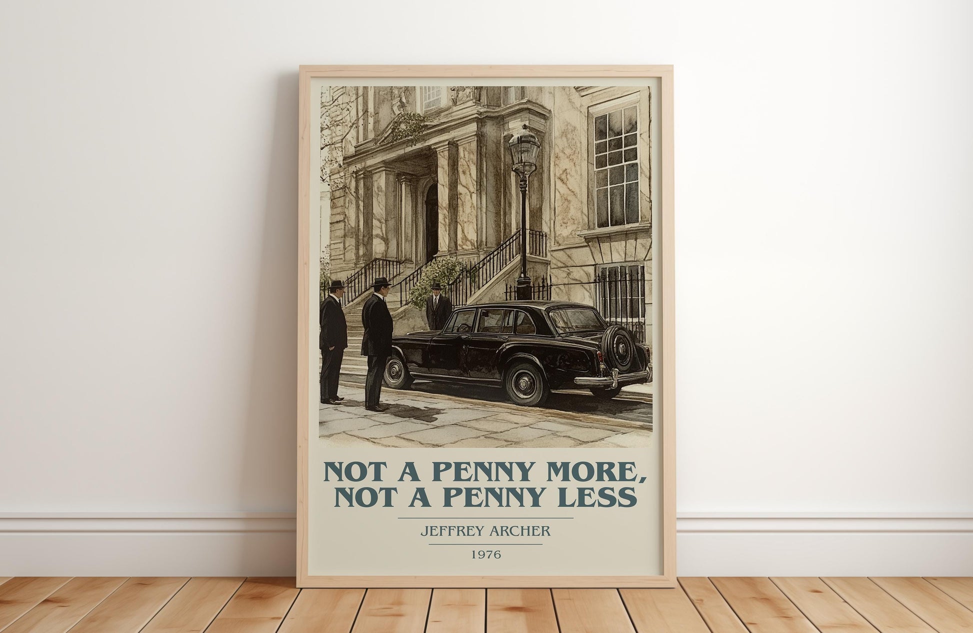 Not A Penny More, Not A Penny Less by Jeffrey Archer | Book Poster | Literary Art Gift For Book Lover | Novel Inspired Wall Art