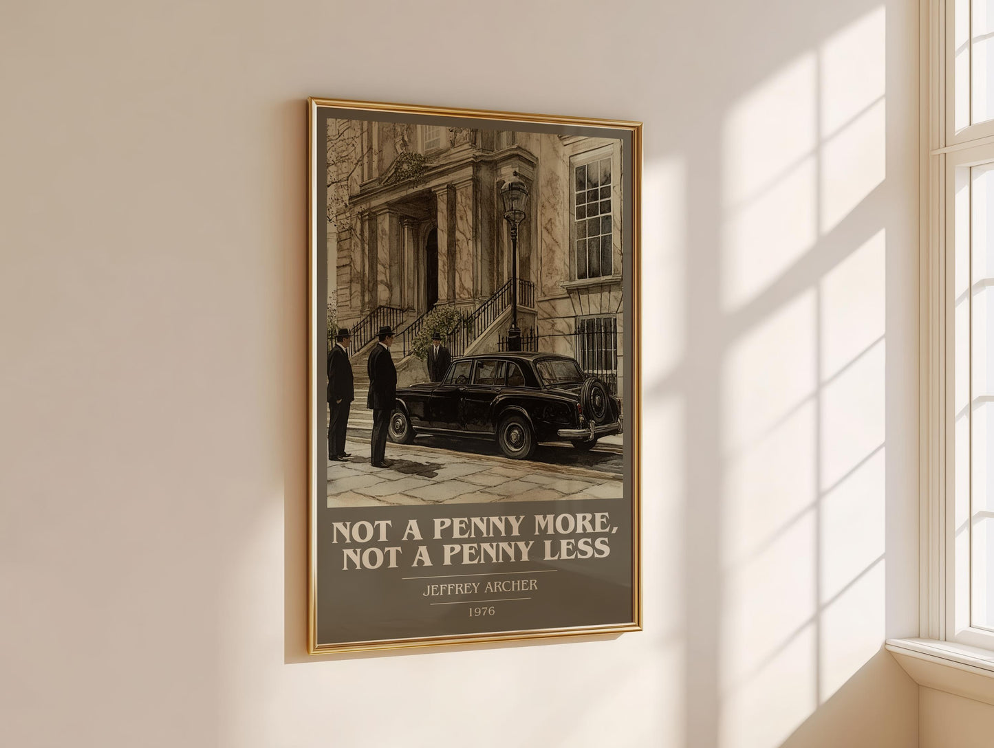 Not A Penny More, Not A Penny Less by Jeffrey Archer | Book Poster | Literary Art Gift For Book Lover | Novel Inspired Wall Art