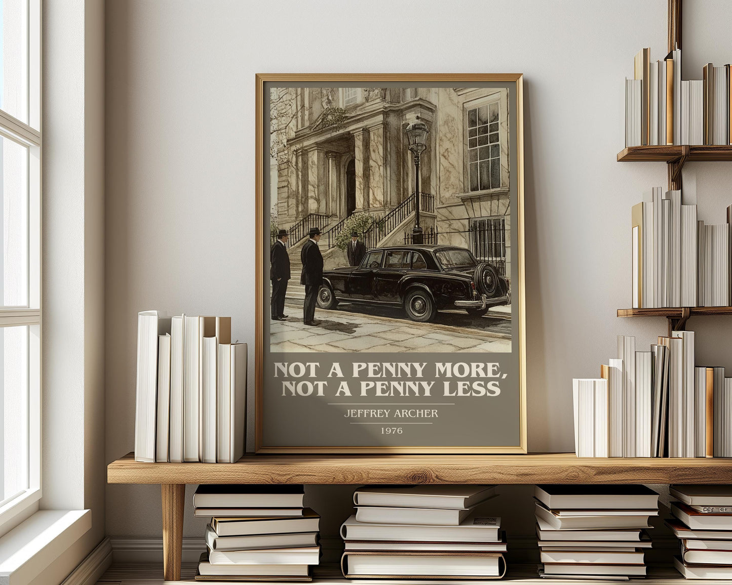 Not A Penny More, Not A Penny Less by Jeffrey Archer | Book Poster | Literary Art Gift For Book Lover | Novel Inspired Wall Art