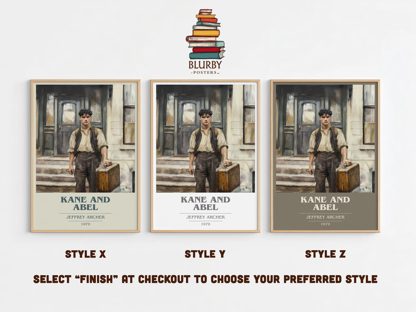 Kane and Abel by Jeffrey Archer | Book Poster | Literary Art Gift For Book Lover | Novel Inspired Wall Art