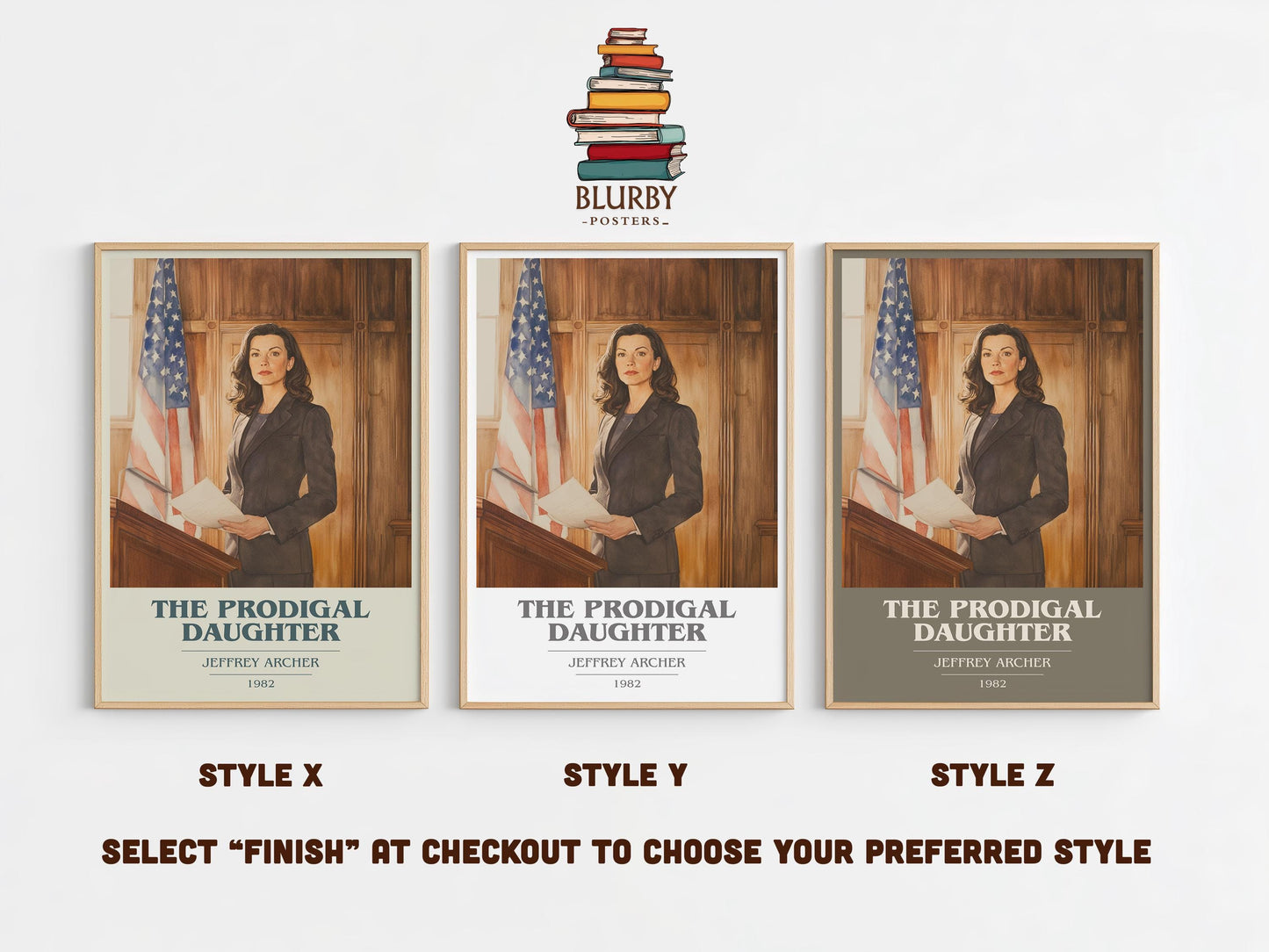 The Prodigal Daughter by Jeffrey Archer | Book Poster | Literary Art Gift For Book Lover | Novel Inspired Wall Art