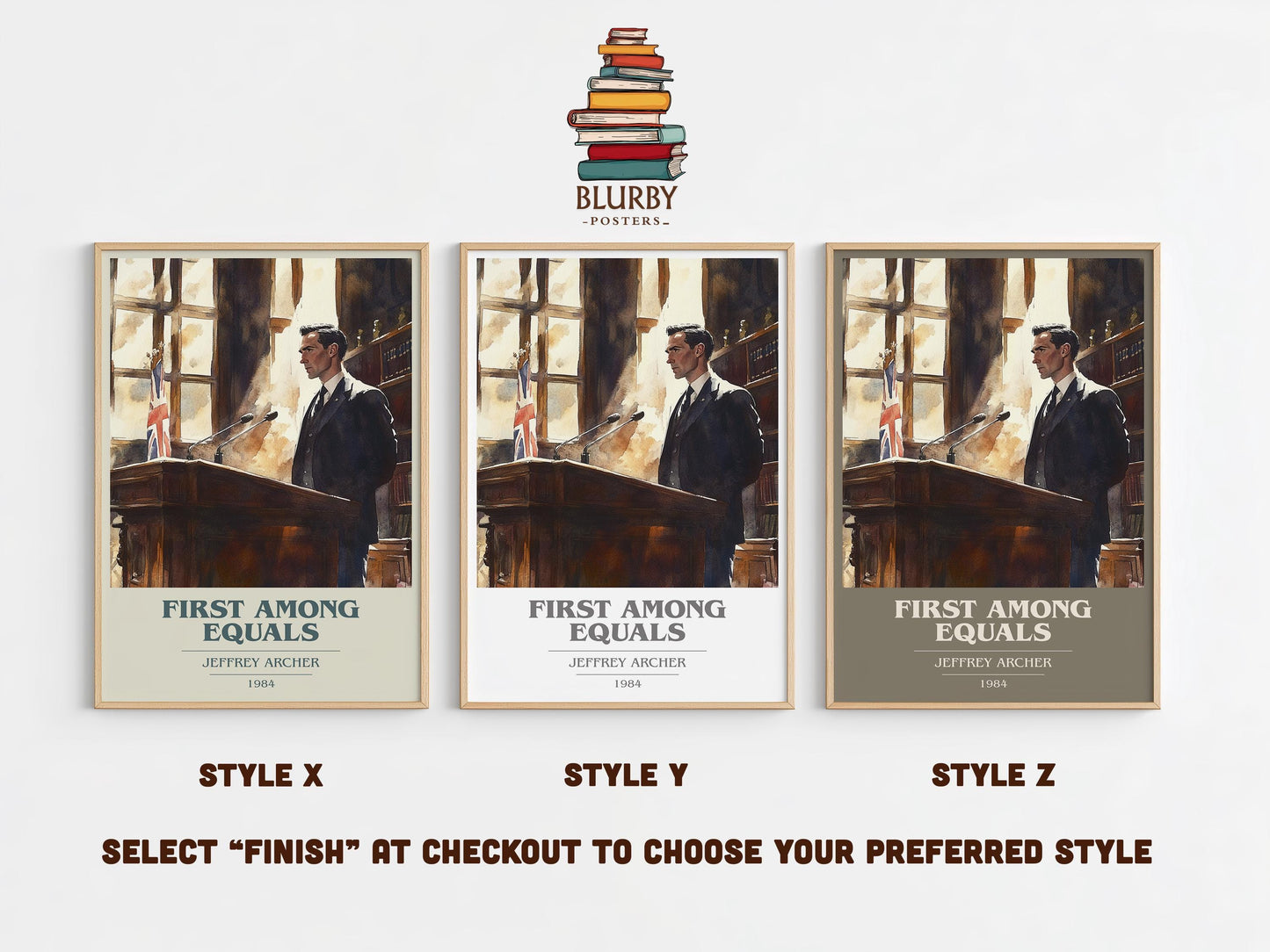 First Among Equals by Jeffrey Archer | Book Poster | Literary Art Gift For Book Lover | Novel Inspired Wall Art