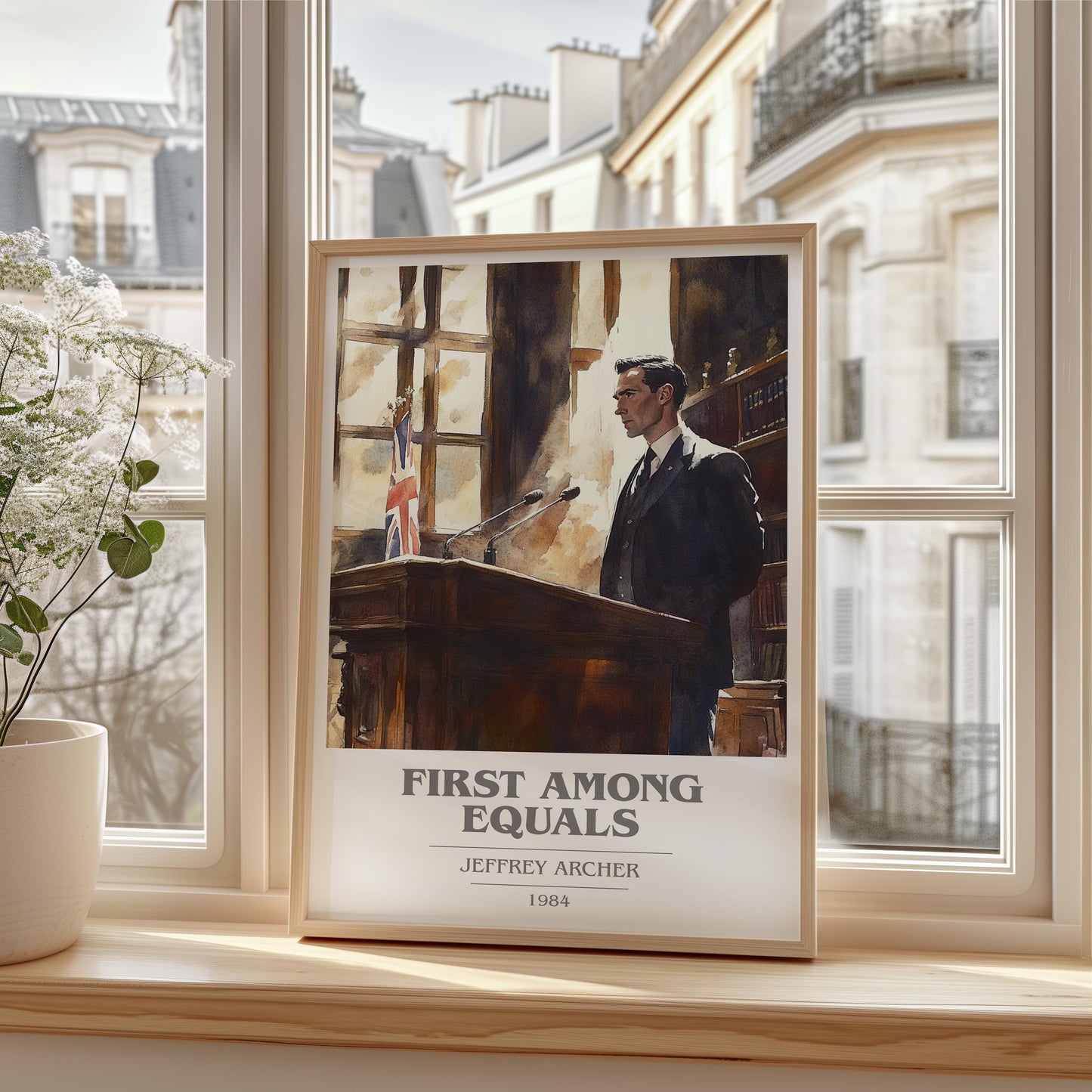 First Among Equals by Jeffrey Archer | Book Poster | Literary Art Gift For Book Lover | Novel Inspired Wall Art