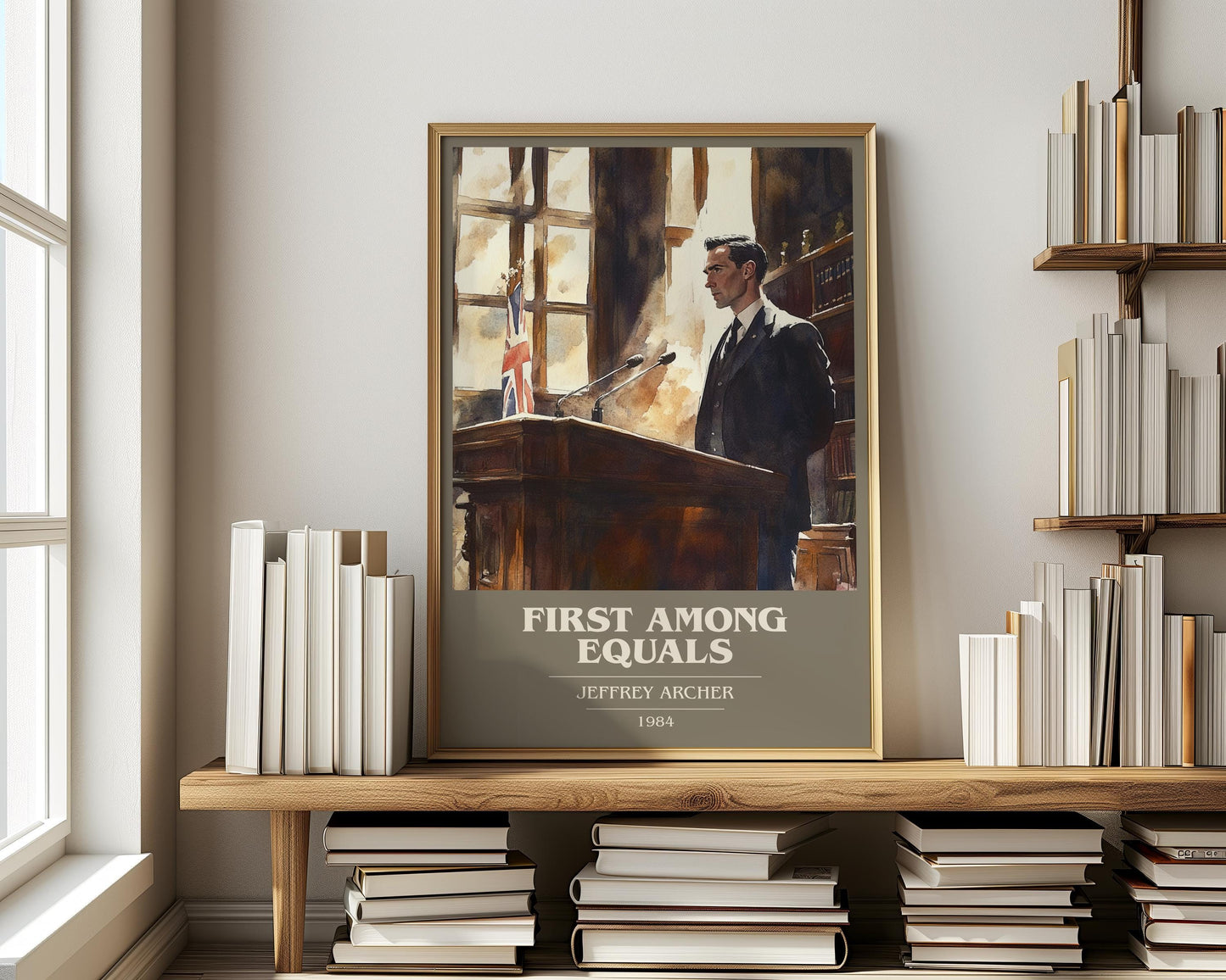 First Among Equals by Jeffrey Archer | Book Poster | Literary Art Gift For Book Lover | Novel Inspired Wall Art