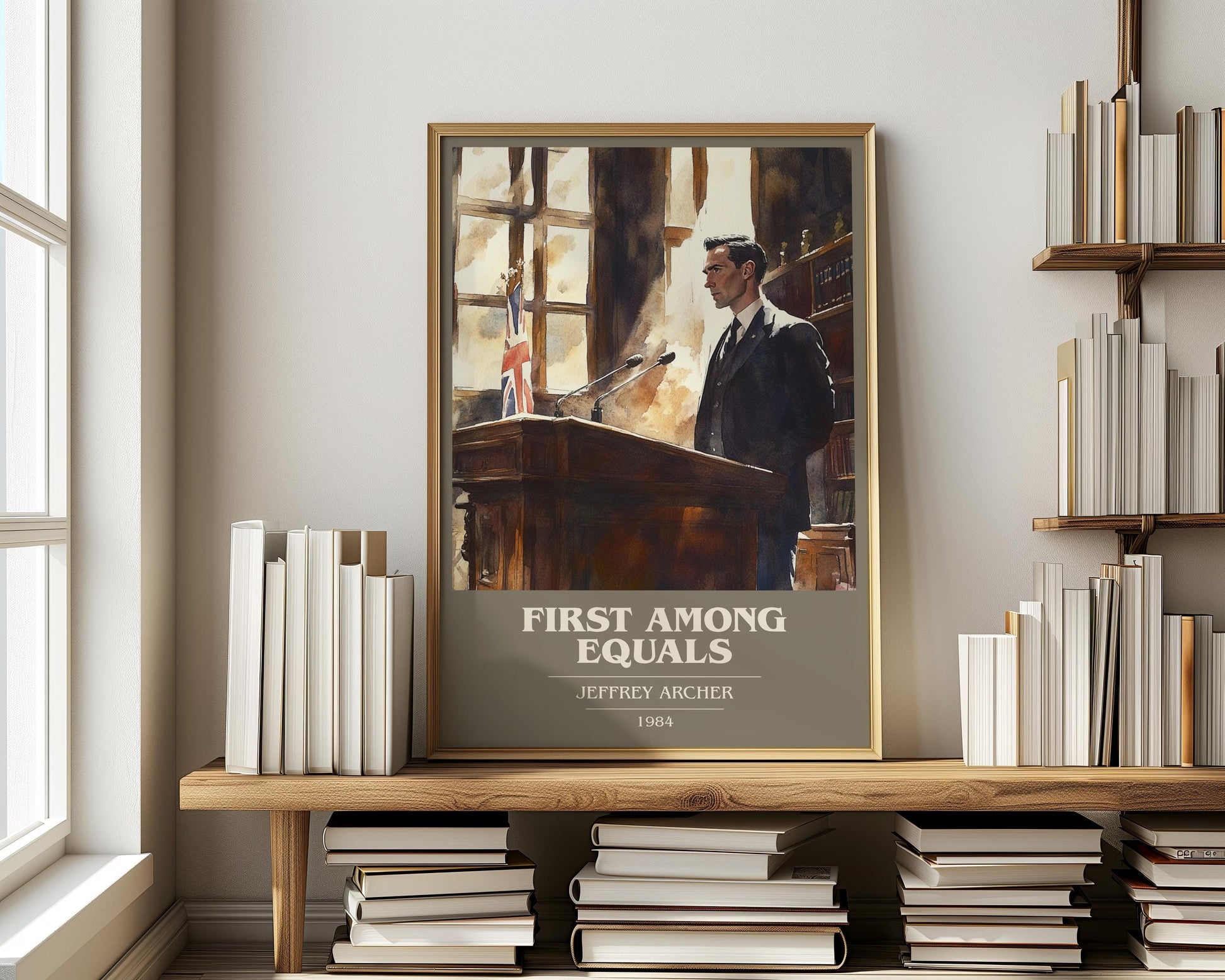 First Among Equals by Jeffrey Archer | Book Poster | Literary Art Gift For Book Lover | Novel Inspired Wall Art