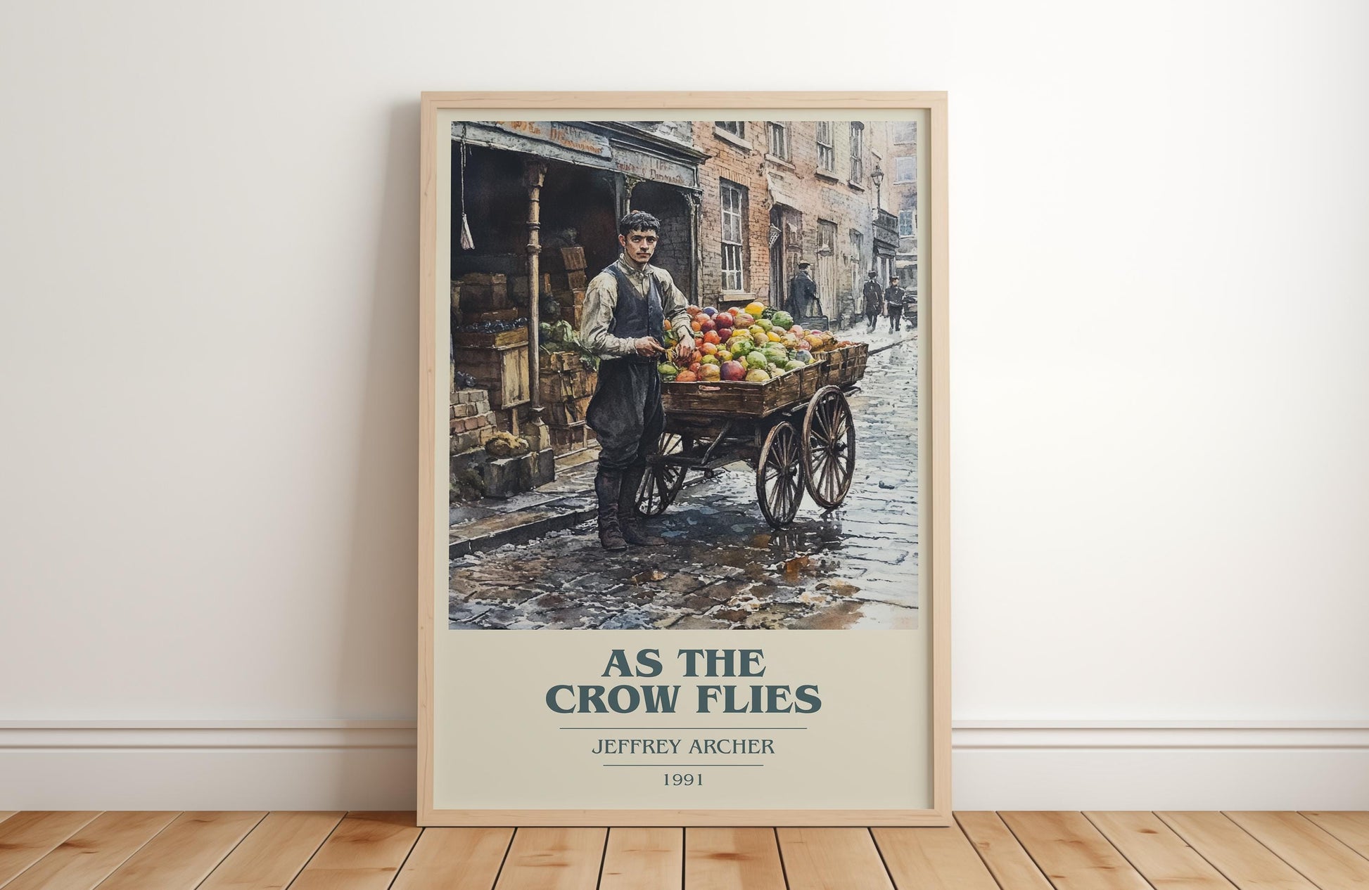 As The Crow Flies by Jeffrey Archer | Book Poster | Literary Art Gift For Book Lover | Novel Inspired Wall Art