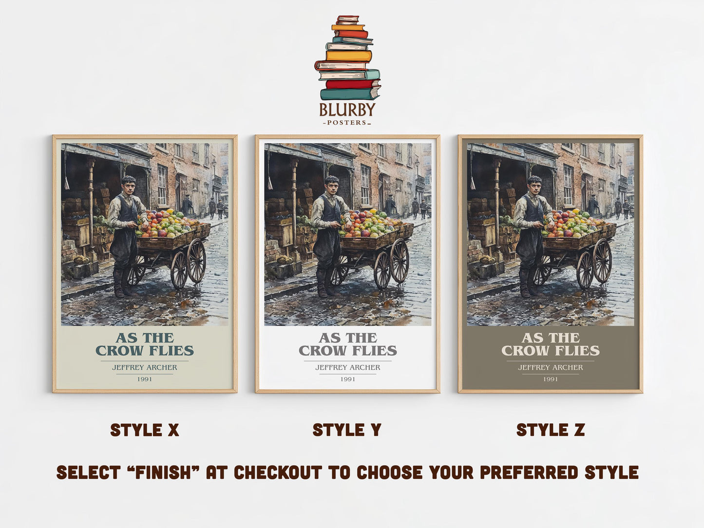 As The Crow Flies by Jeffrey Archer | Book Poster | Literary Art Gift For Book Lover | Novel Inspired Wall Art