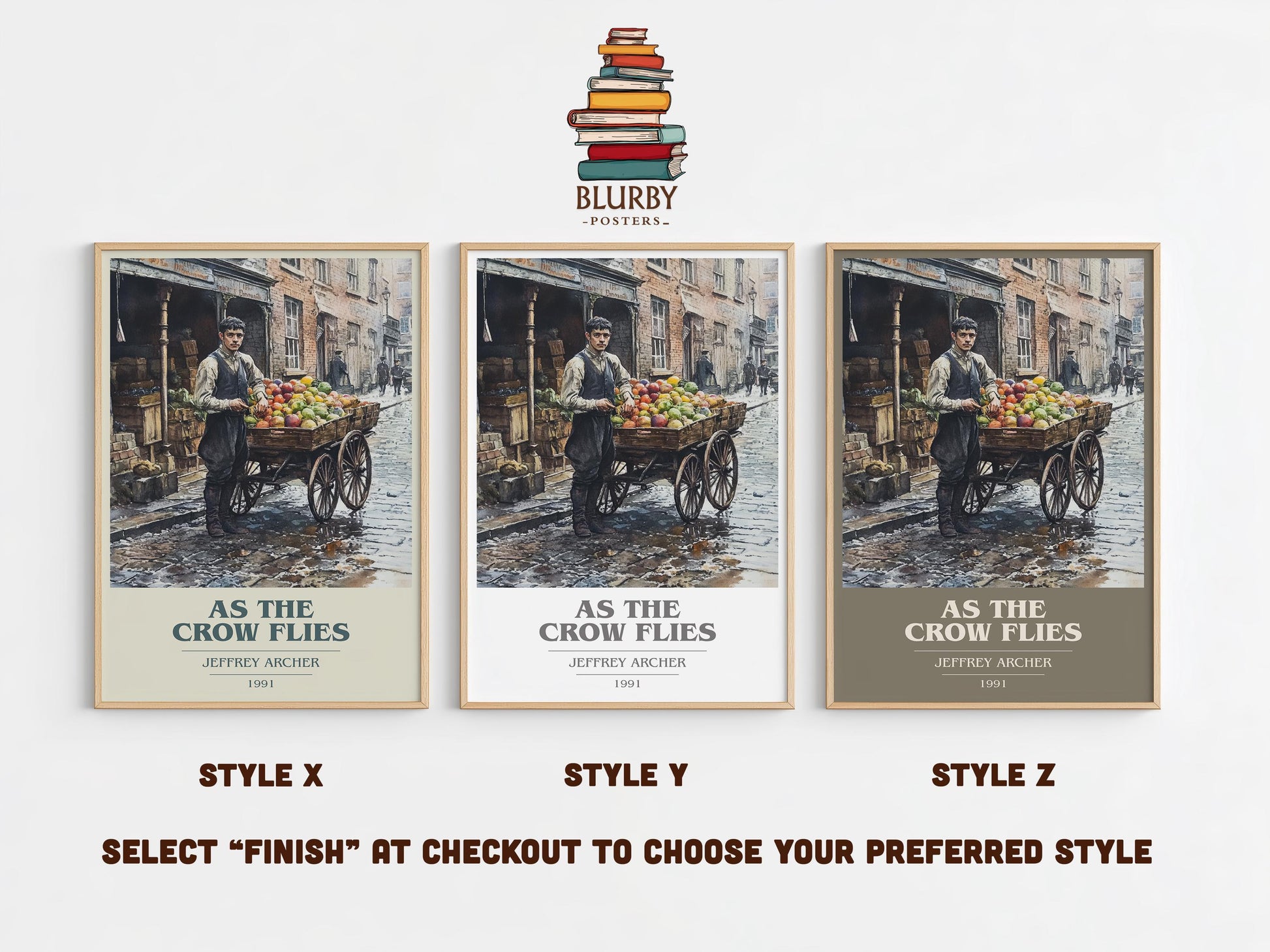 As The Crow Flies by Jeffrey Archer | Book Poster | Literary Art Gift For Book Lover | Novel Inspired Wall Art