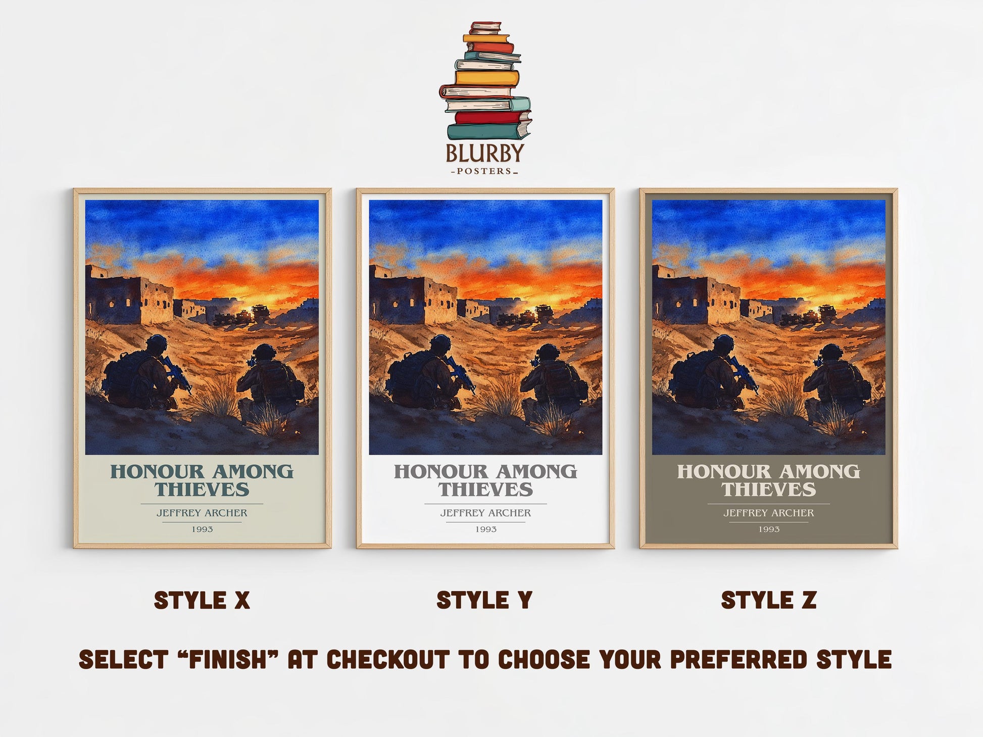 Honour Among Thieves by Jeffrey Archer | Book Poster | Literary Art Gift For Book Lover | Novel Inspired Wall Art