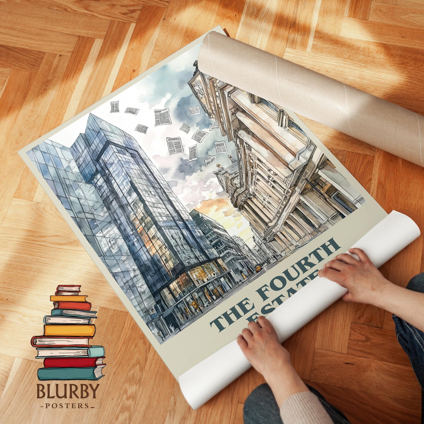 The Fourth Estate by Jeffrey Archer | Book Poster | Literary Art Gift For Book Lover | Novel Inspired Wall Art