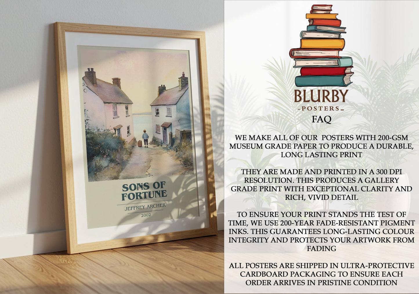 Sons Of Fortune by Jeffrey Archer | Book Poster | Literary Art Gift For Book Lover | Novel Inspired Wall Art