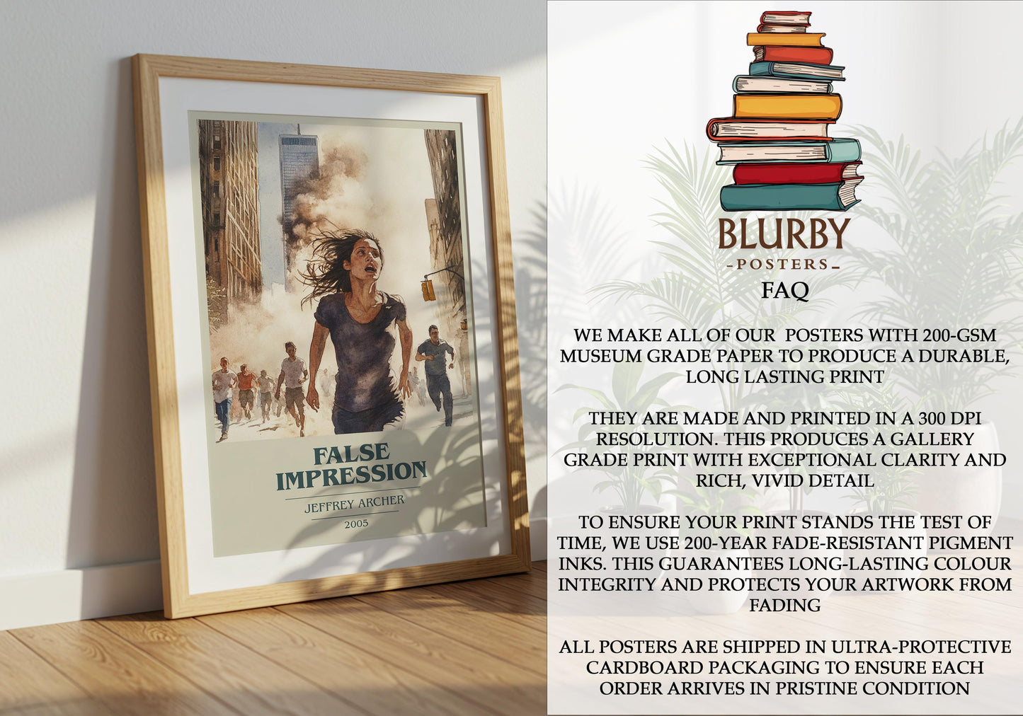 False Impression by Jeffrey Archer | Book Poster | Literary Art Gift For Book Lover | Novel Inspired Wall Art