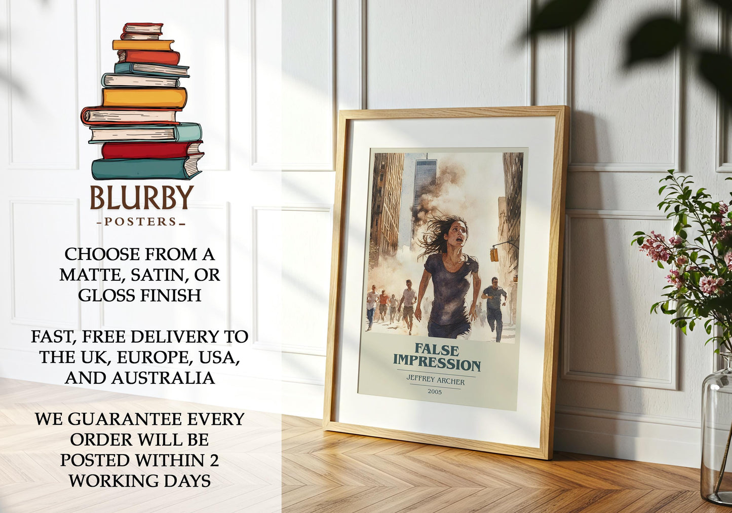 False Impression by Jeffrey Archer | Book Poster | Literary Art Gift For Book Lover | Novel Inspired Wall Art