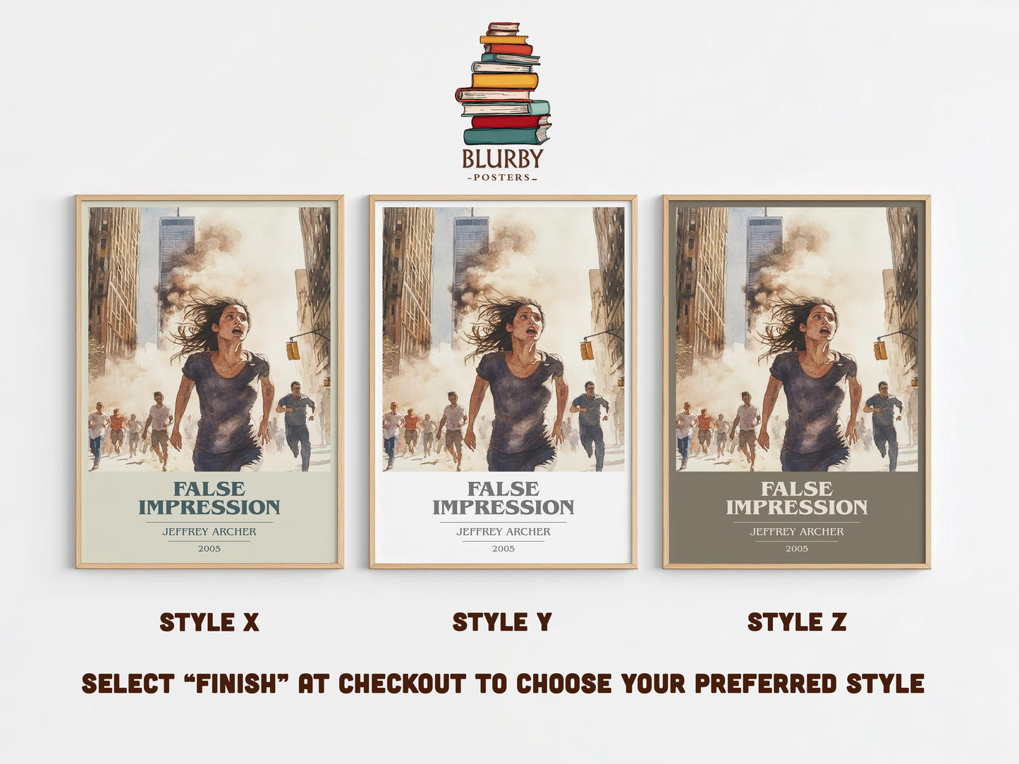 False Impression by Jeffrey Archer | Book Poster | Literary Art Gift For Book Lover | Novel Inspired Wall Art