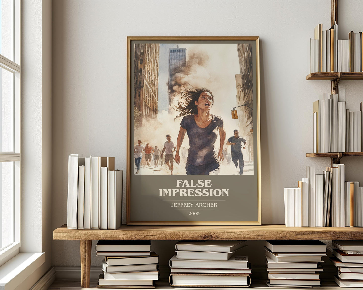 False Impression by Jeffrey Archer | Book Poster | Literary Art Gift For Book Lover | Novel Inspired Wall Art