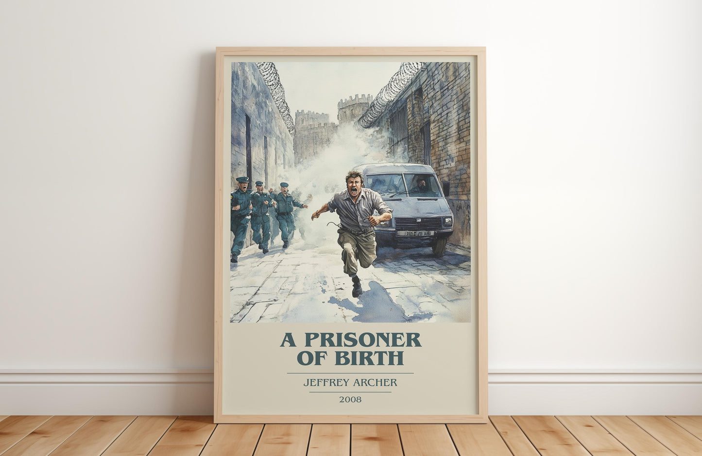 A Prisoner Of Birth by Jeffrey Archer | Book Poster | Literary Art Gift For Book Lover | Novel Inspired Wall Art