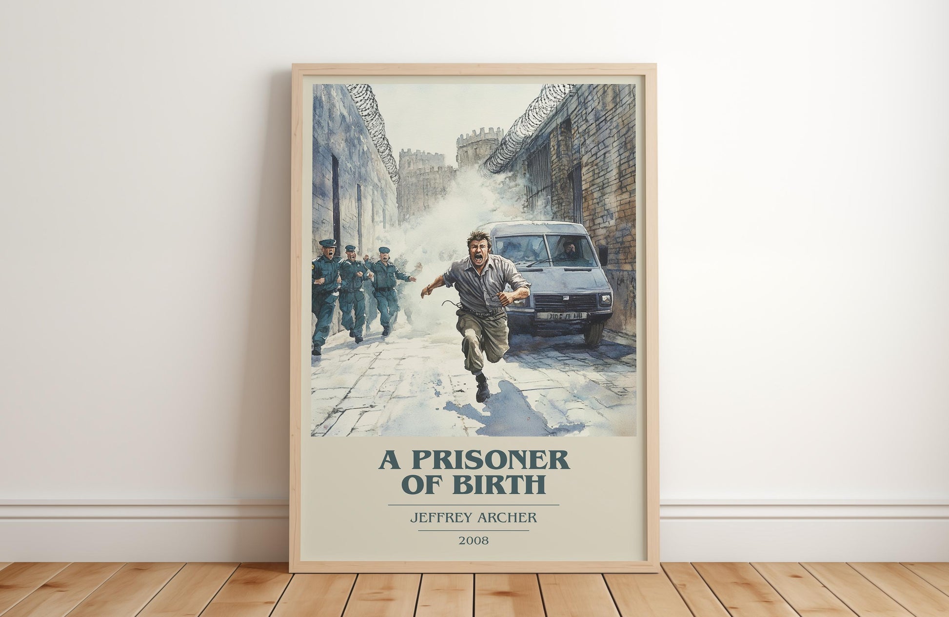 A Prisoner Of Birth by Jeffrey Archer | Book Poster | Literary Art Gift For Book Lover | Novel Inspired Wall Art