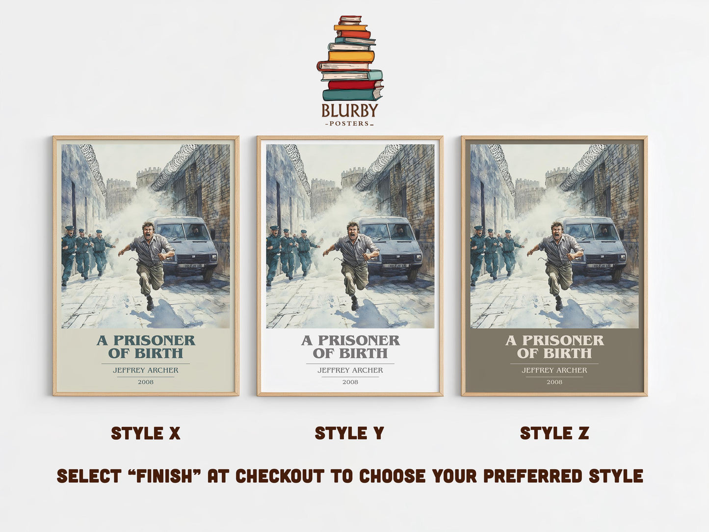 A Prisoner Of Birth by Jeffrey Archer | Book Poster | Literary Art Gift For Book Lover | Novel Inspired Wall Art