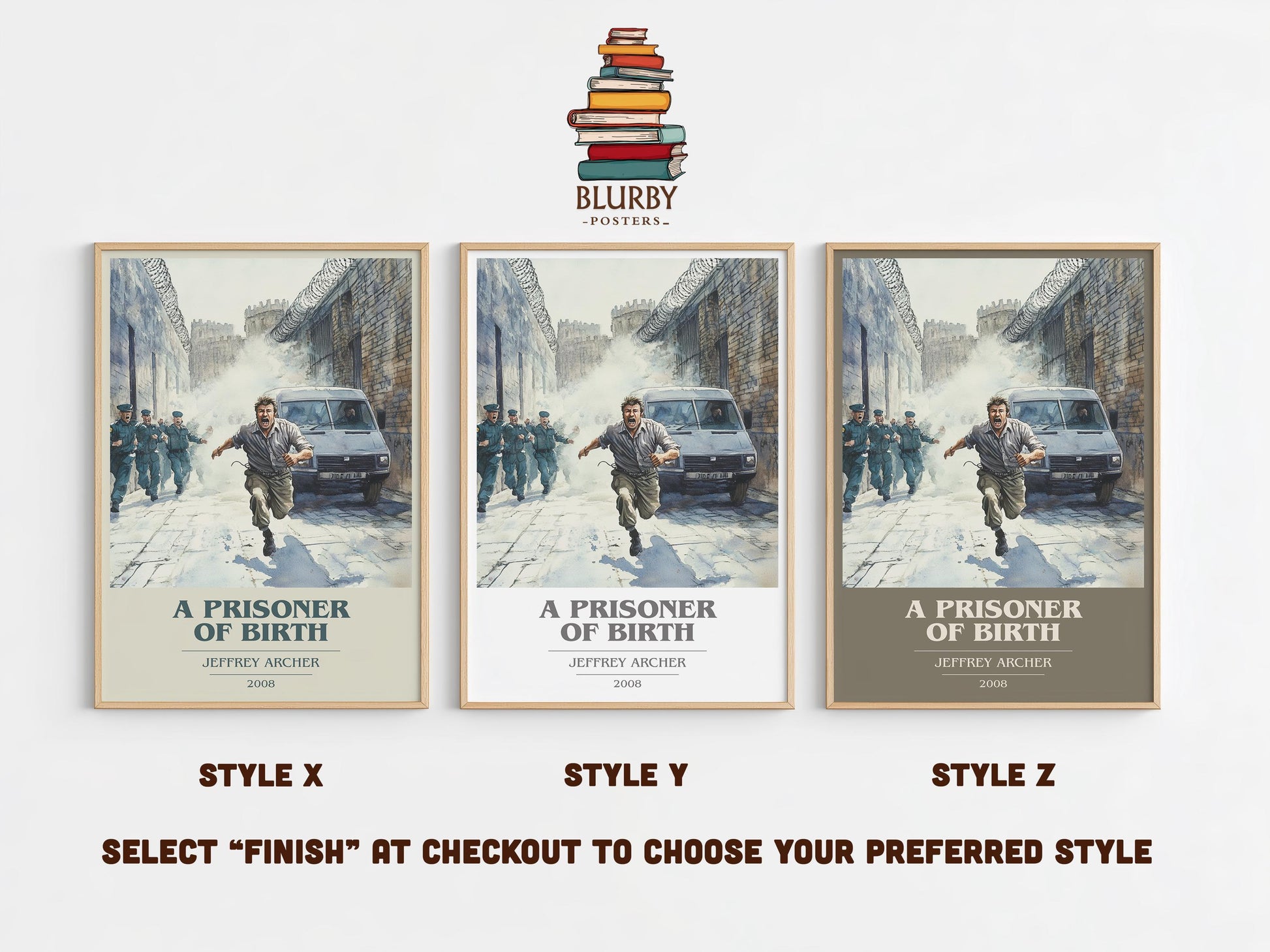 A Prisoner Of Birth by Jeffrey Archer | Book Poster | Literary Art Gift For Book Lover | Novel Inspired Wall Art