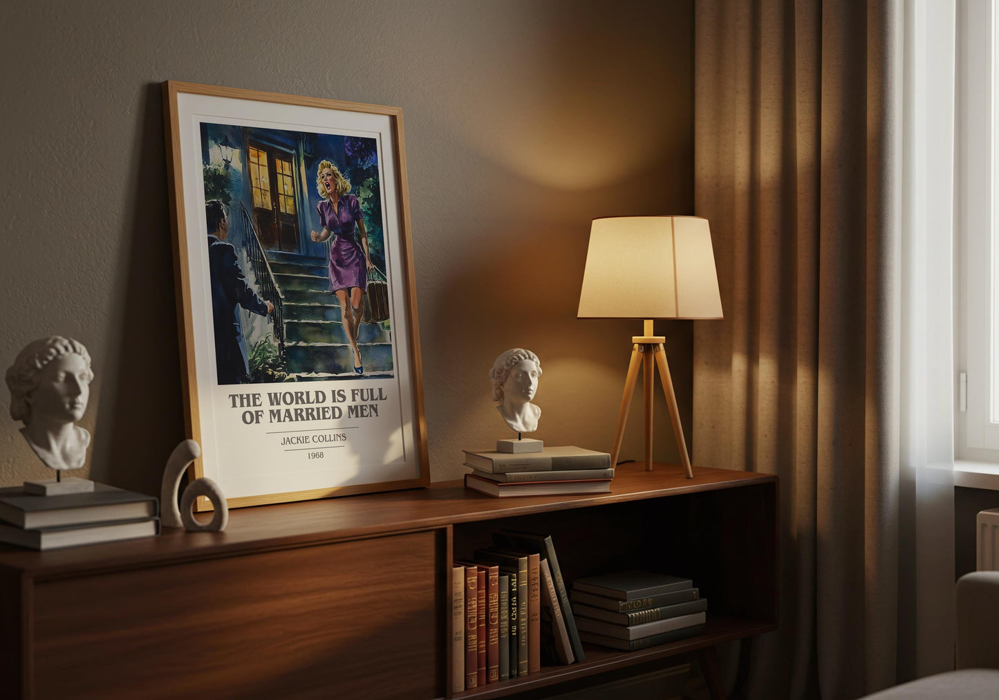 The World Is Full Of Married Men by Jackie Collins | Book Poster | Literary Art Gift For Book Lover | Novel Inspired Wall Art