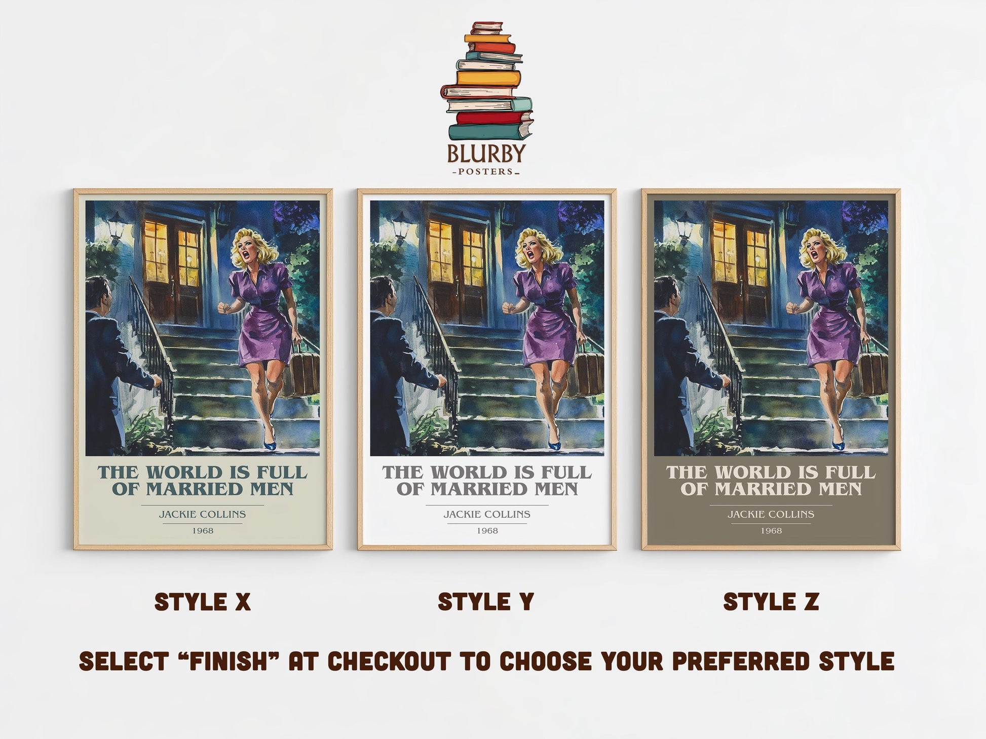 The World Is Full Of Married Men by Jackie Collins | Book Poster | Literary Art Gift For Book Lover | Novel Inspired Wall Art